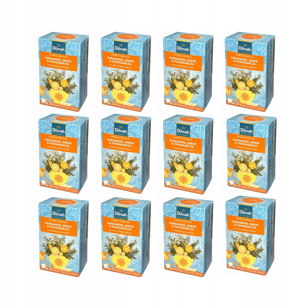 Rooibos Dilmah Kardamon, Imbir, Pomarańcza 12 szt