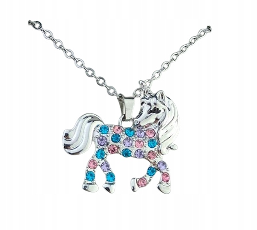 Piękny łańcuszek naszyjnik kucyk dla dziewczynki