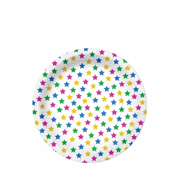 TALERZYKI PAPIEROWE OKRĄGŁE 18 CM STARS 10 SZT.
