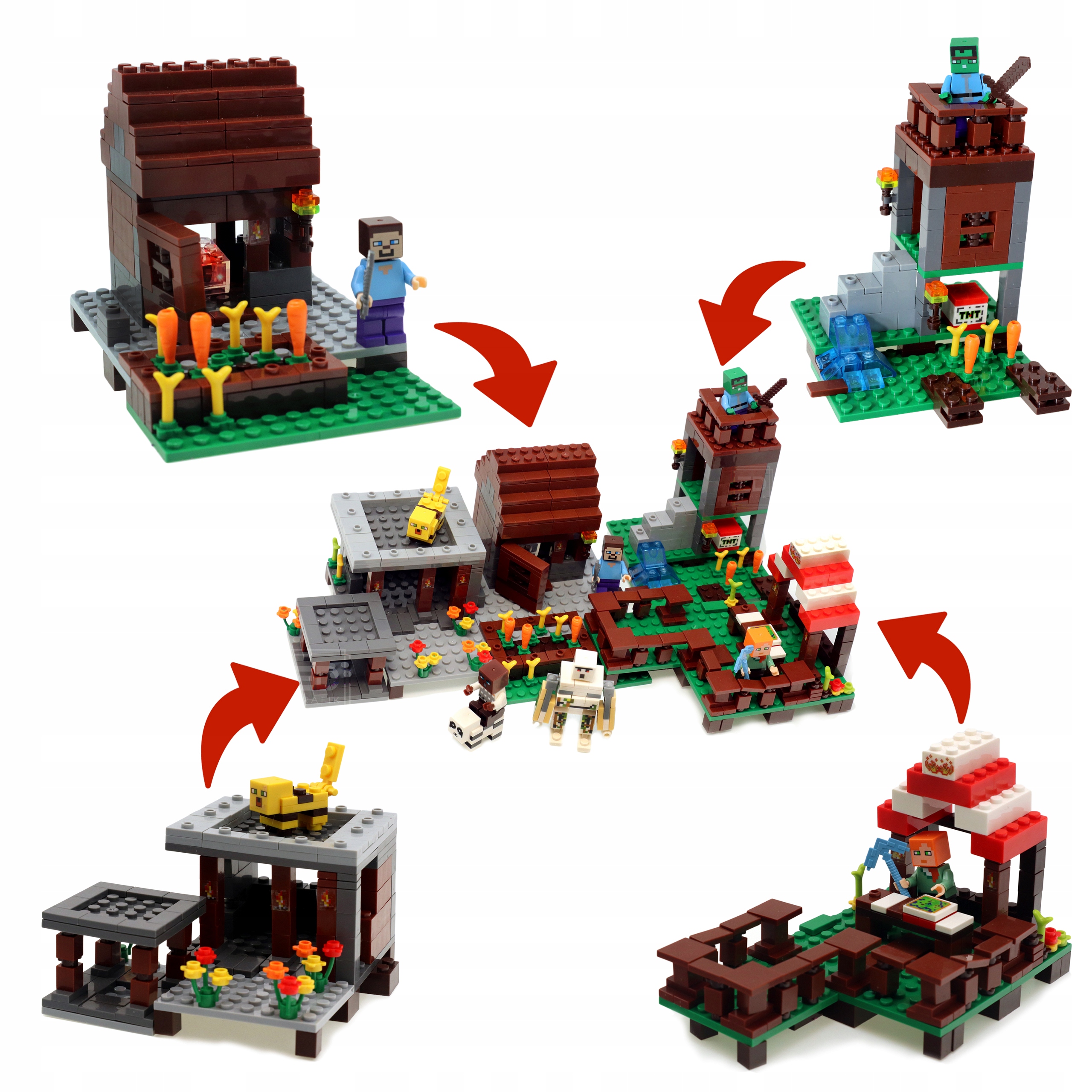 KLOCKI MINECRAFT MY WORLD 778EL DUŻA WIOSKA Rodzaj zestaw