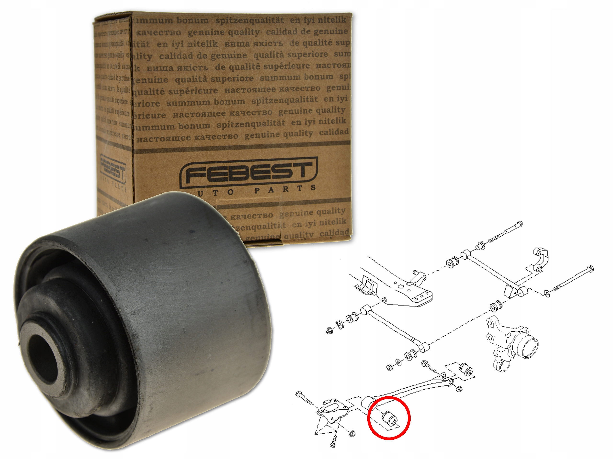 

Subaru Forester 97-02 Tuleja Wahacza Tył Tylnego