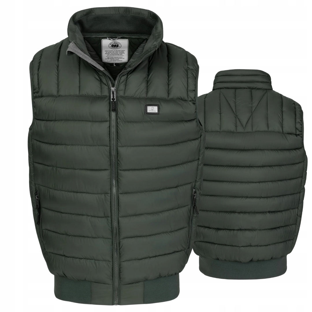 Pánský Prošívaný Bunda Bez Rukávů Pitbull West Coast Granger II Tmavě Zelená M