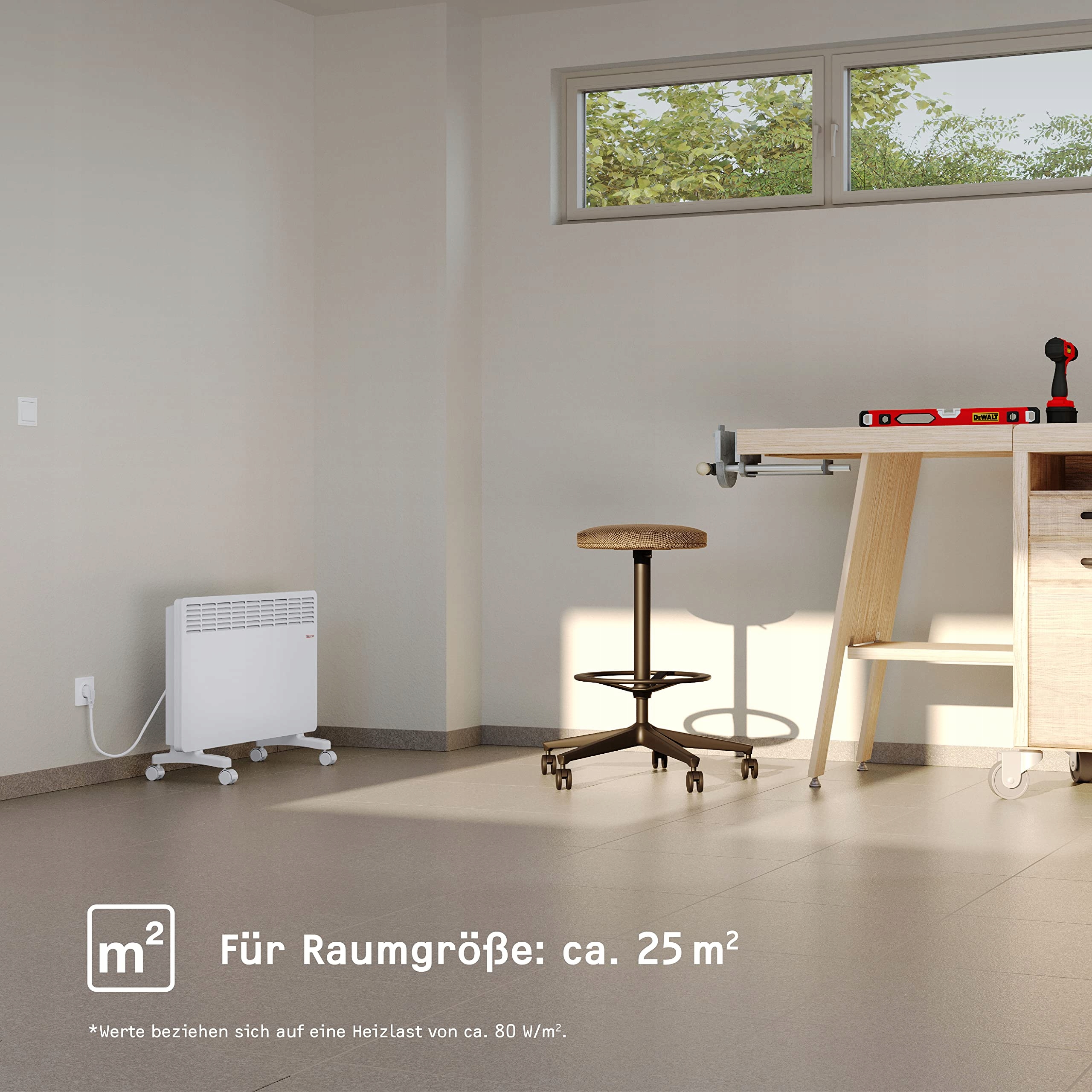 STIEBEL ELTRON 2kW Energooszczędny Grzejnik Elektryczny Na Kółkach — miniatura 4