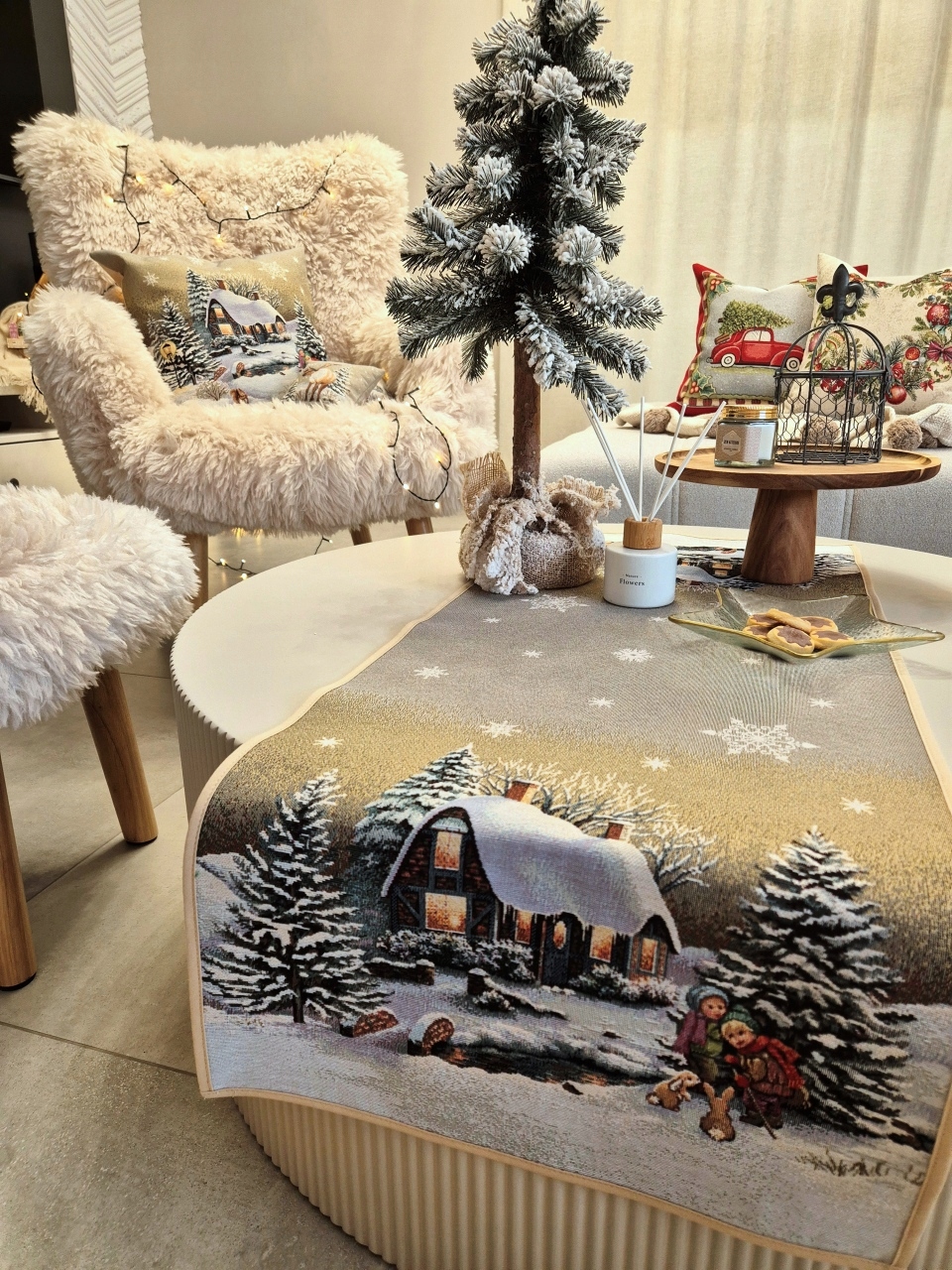 Běhoun se zimní krajinou 40x100 cm 1267