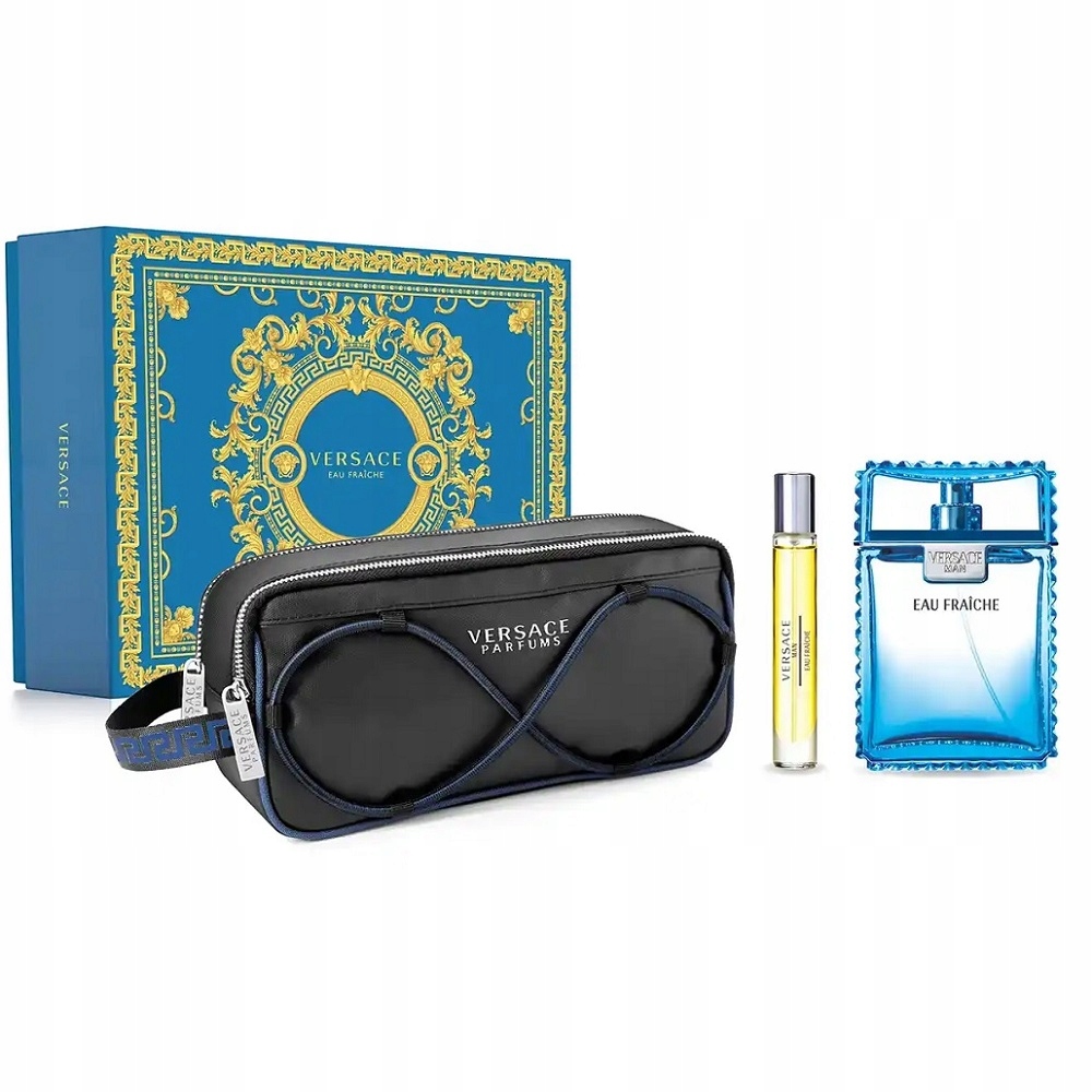 Versace Man Eau Fraiche sada Edt 100 ml Edt 10 ml kosmetická taštička