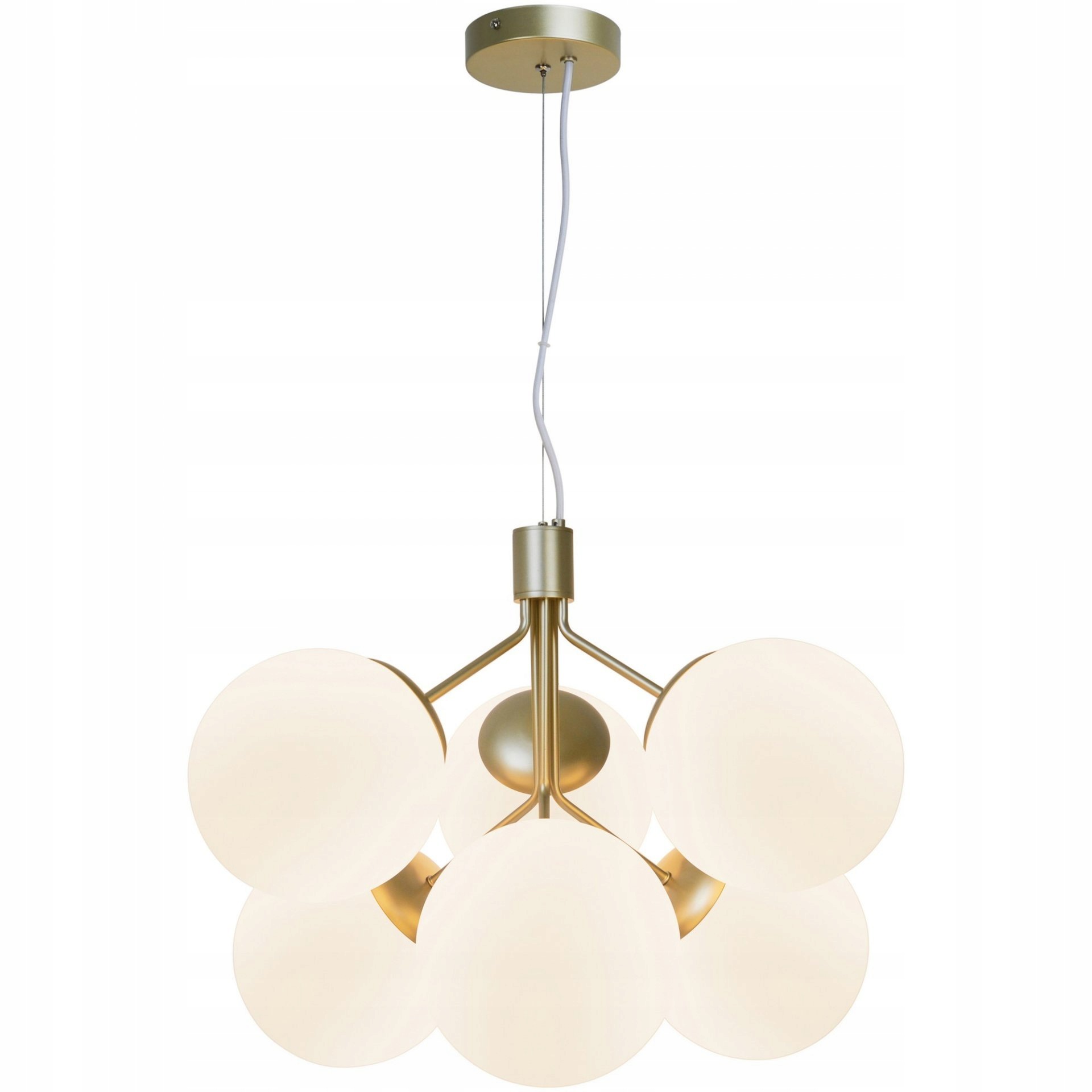 Závesná lampa Závesný luster Mosadz Sklenená 62 cm 6xE27 Obývacia izba Ivona Nordlux