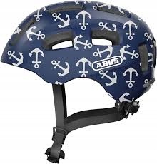 Dětská cyklistická přilba Abus Youn-I 2.0 blue anchor 48-54 cm Led