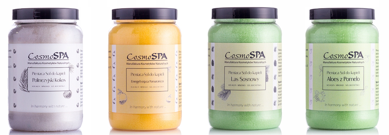 UZDROWISKOWA SÓL DO KĄPIELI Z KOLAGENEM ALOES Marka CosmoSPA