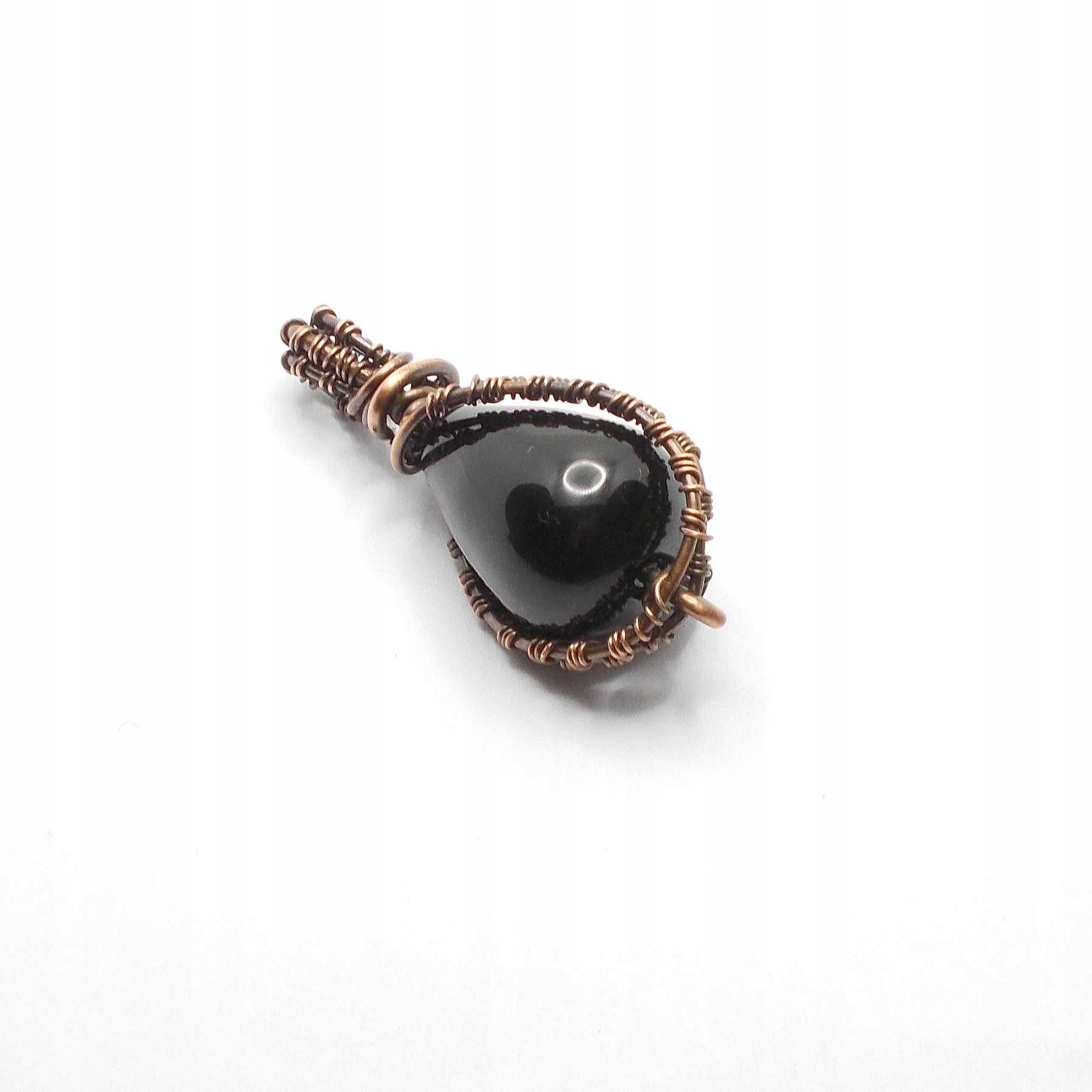 Přívěsek sardonyx černý boho měď stárnoucí přívěsek