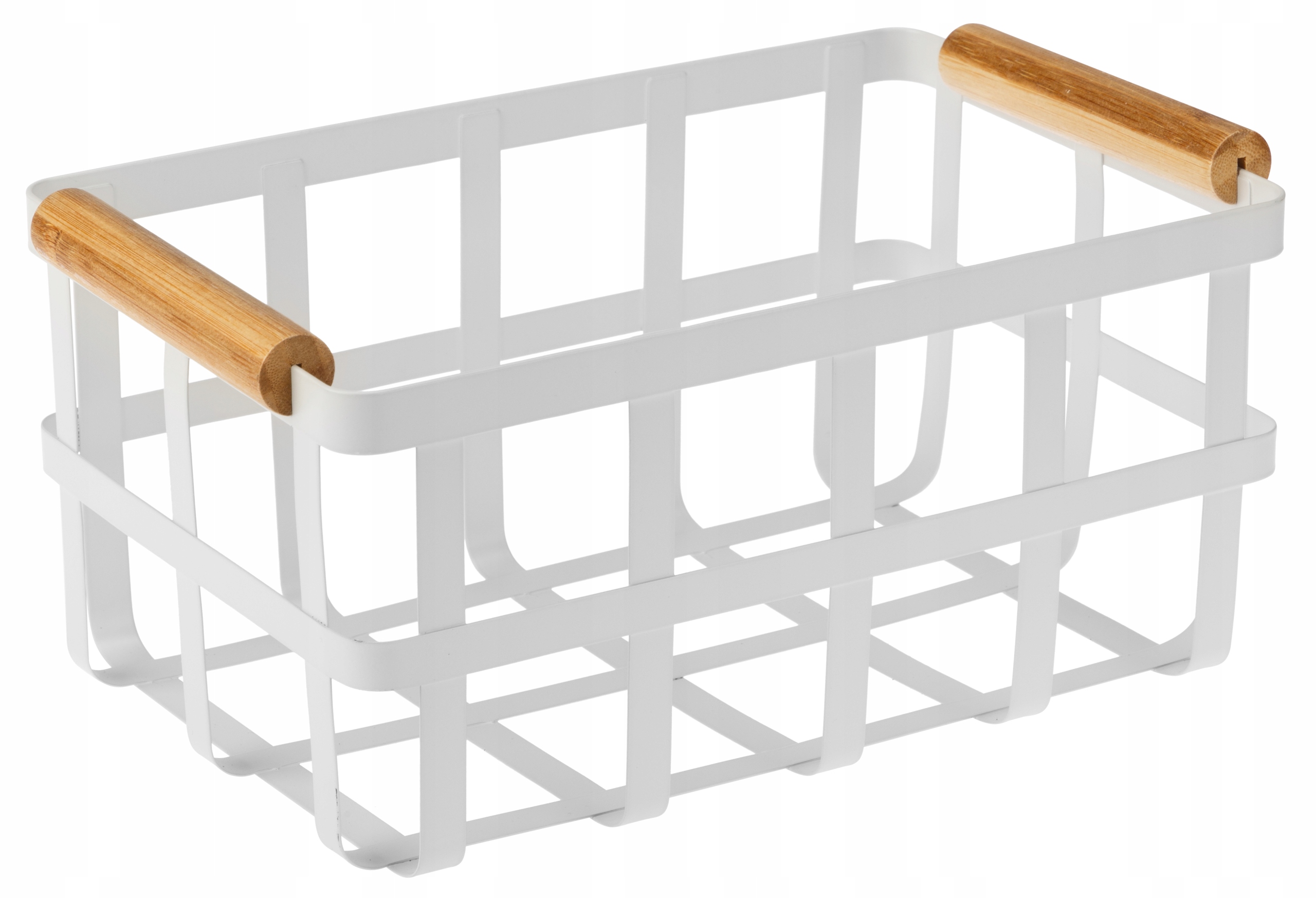 

Koszyk organizer pojemnik metalowy 28X17cm biały