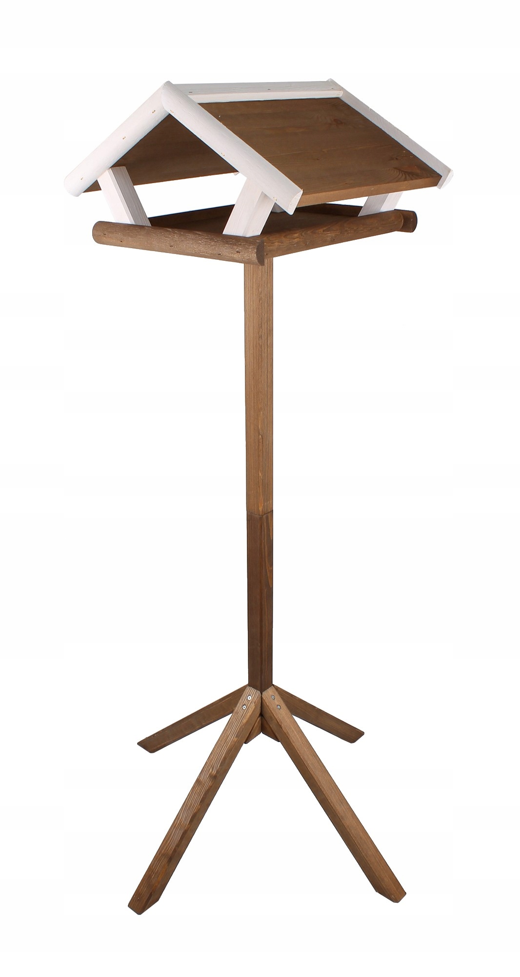 

Biało-brązowy Duży Karmnik Na Nodze 44x38x22/134cm