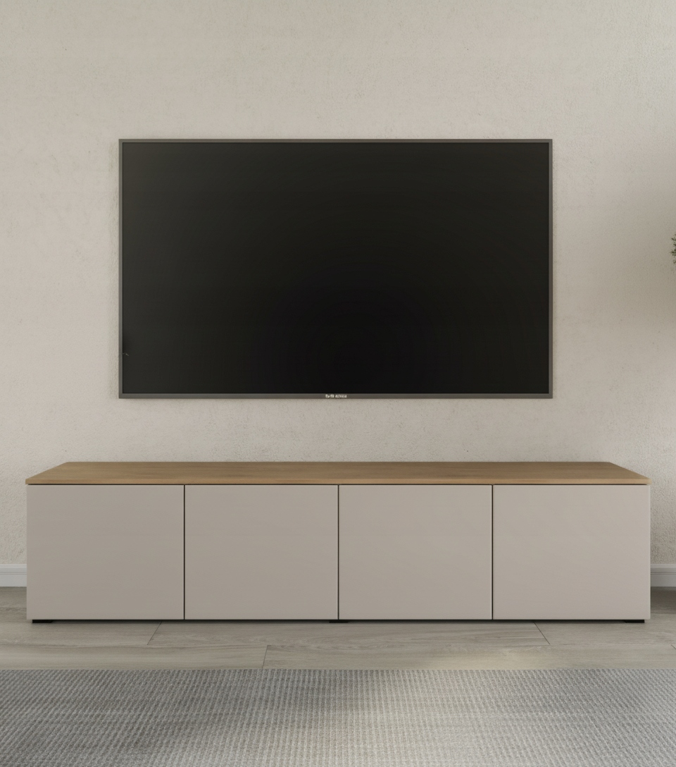 STOJĄCA SZAFKA RTV KOMODA PÓŁKA POD TELEWIZOR 200 CREMONA / KASZMIR 4 DRZWI