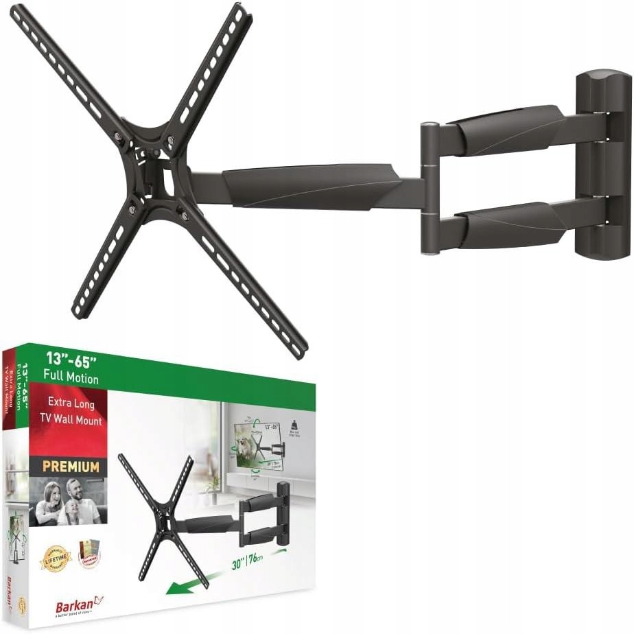 Uchwyt ścienny do Tv 13-65” Led/lcd 36kg obrotowy uchylny