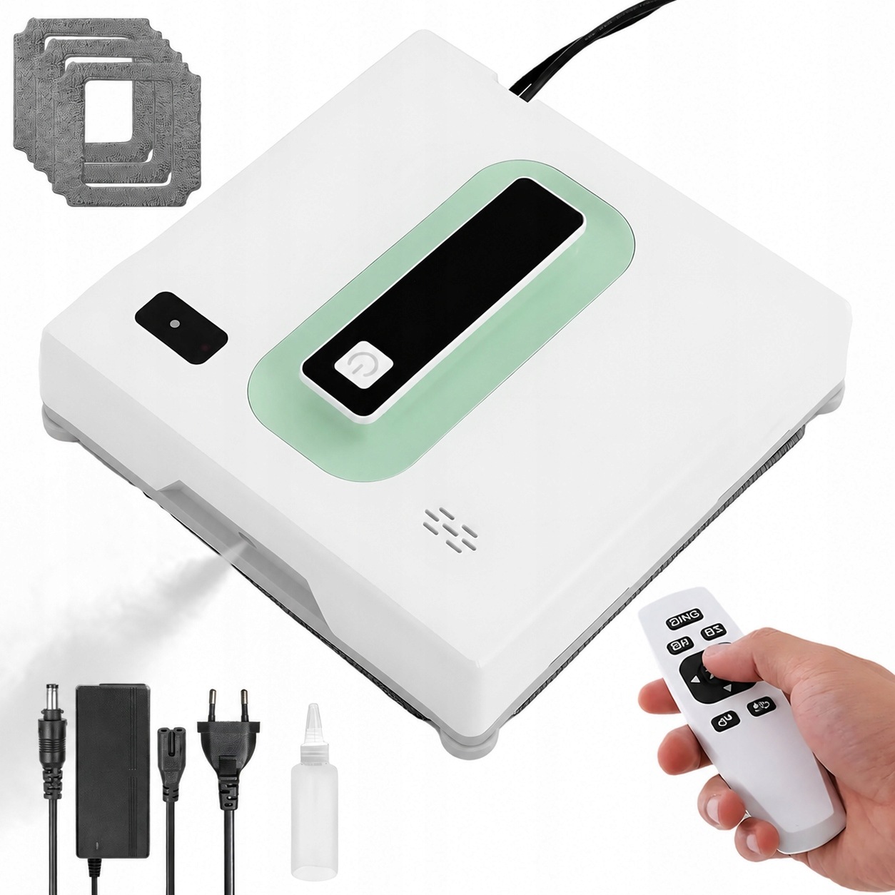 Robot Do Mycia Okien 2500PA App Pilot Podwójny Natrysk 50ML Kwadratowy