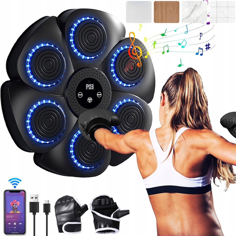 Treningowy Boksu Do Montażu Na Ścianie Muzyka Bluetooth Maszyna Do Ćwiczeń
