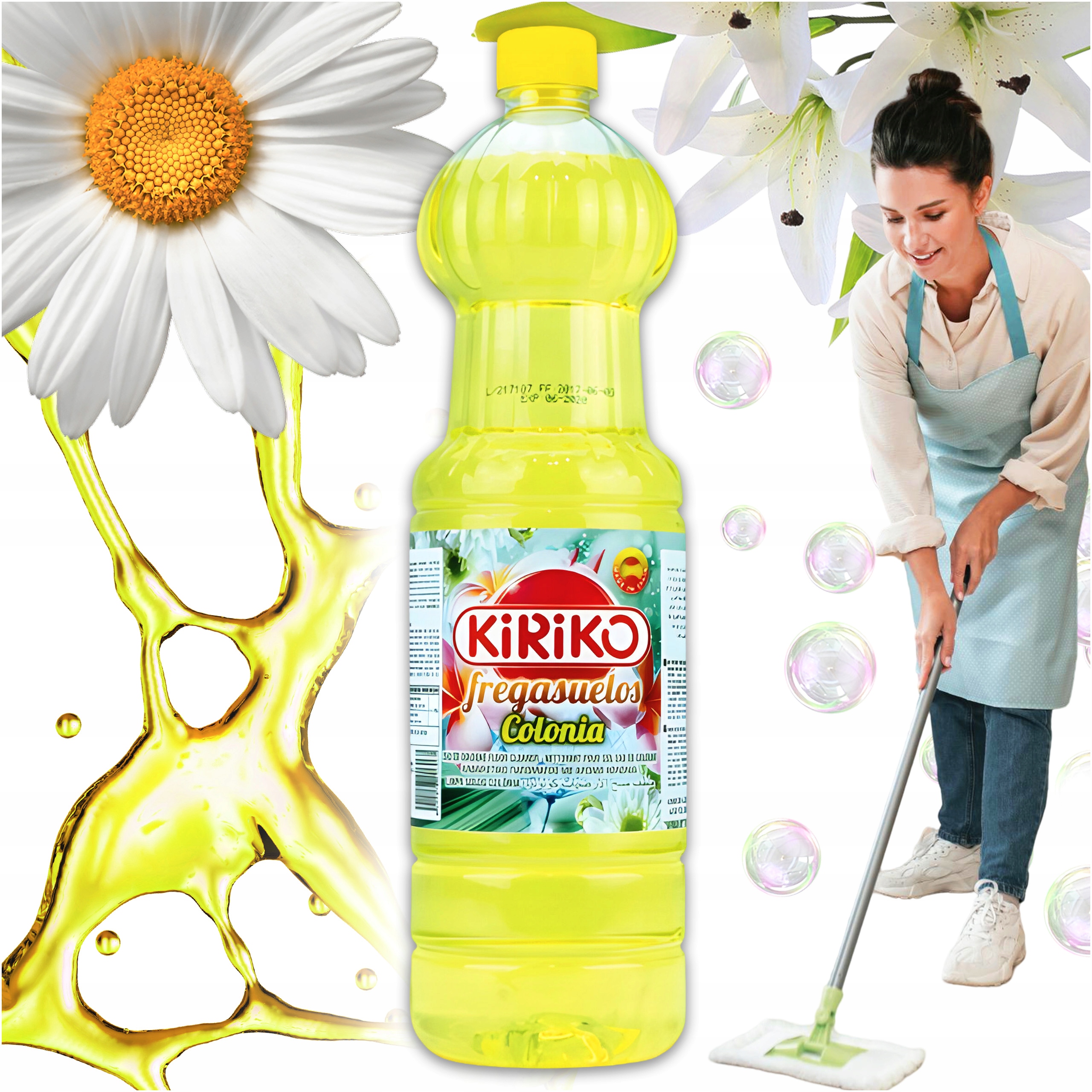 PŁYN DO MYCIA PODŁÓG UNIWERSALNY NABŁYSZCZAJĄCY WODA KOLOŃSKA 1.5l Kiriko