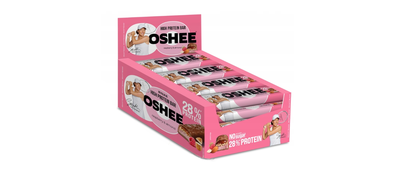 Oshee High Protein Bar 12x47g Malina-migdał