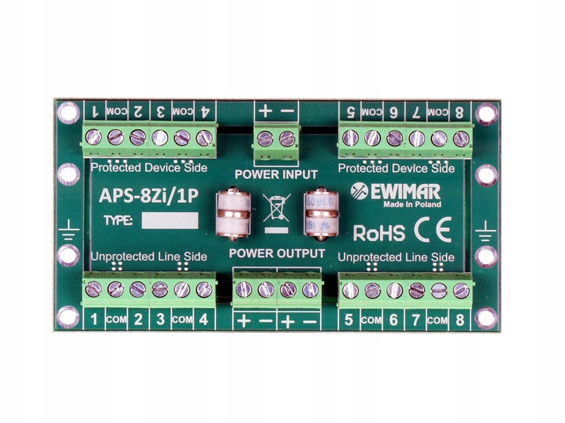 Zabezpečení ústředny alarmu APS-8Zi/1P