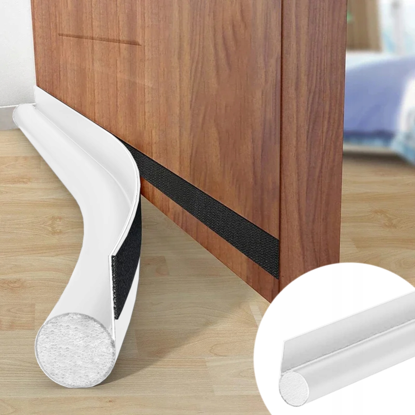 USZCZELKA POD DRZWI OKNA PIANKOWA pojedyncza rzep akustyczna przeciąg owady Długość 90 cm