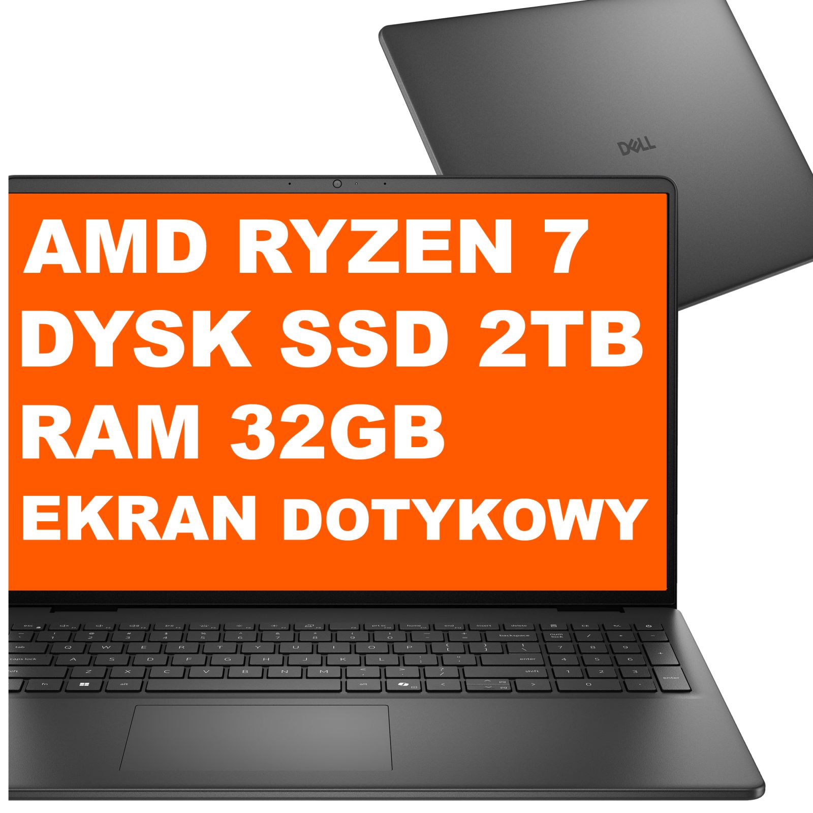Notebook Dell 16 16255 Ryzen 7 32GB 2TB Amd Radeon Wuxga Win 11 Černý