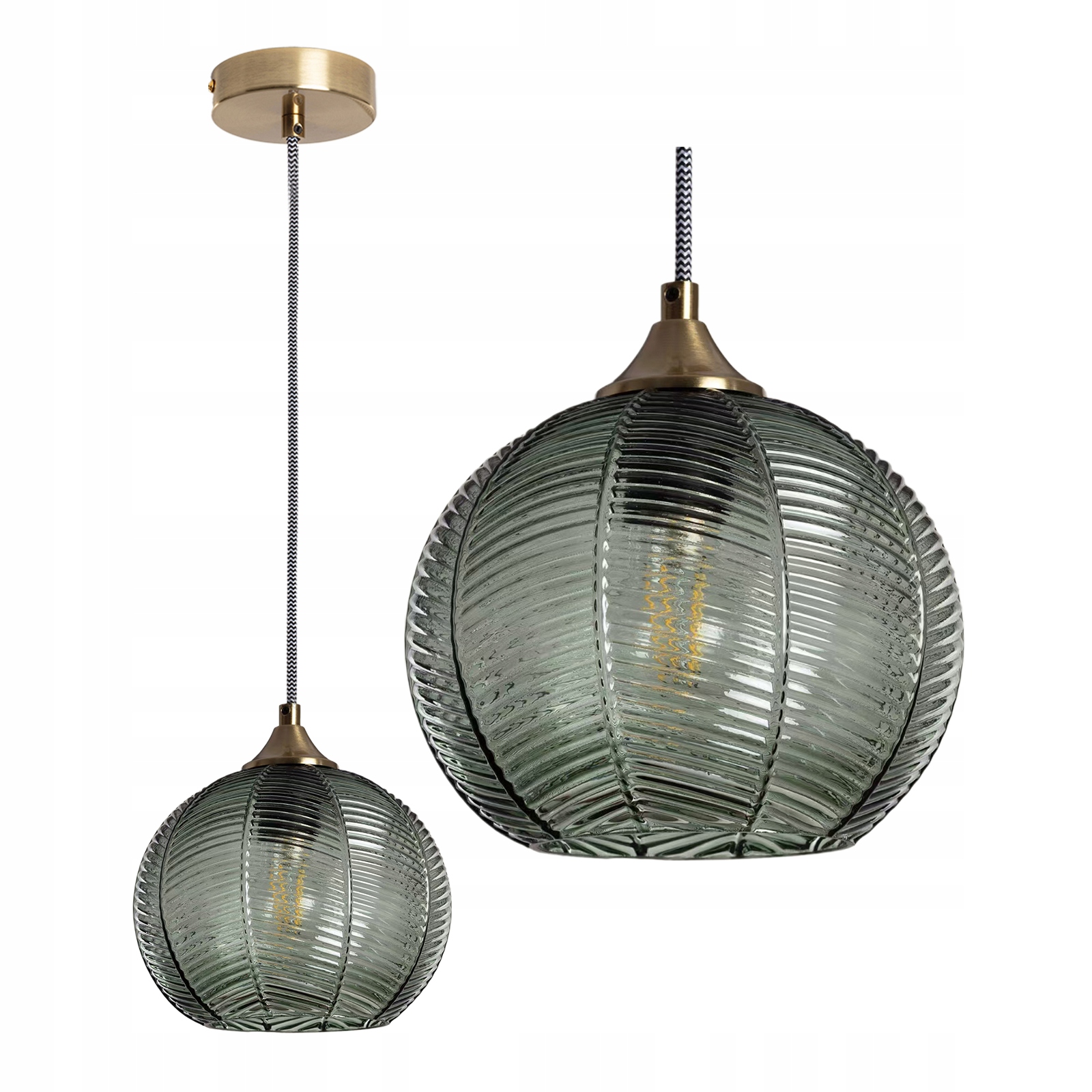 Lampa Wisząca Plafon Żyrandol Sufitowa Zwis Nowoczesna Szkło Szałwiowy E27