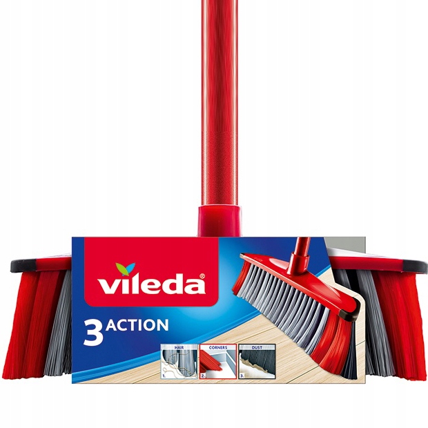 Levně Kartáč Vileda 3-Action s holí na prach srsti