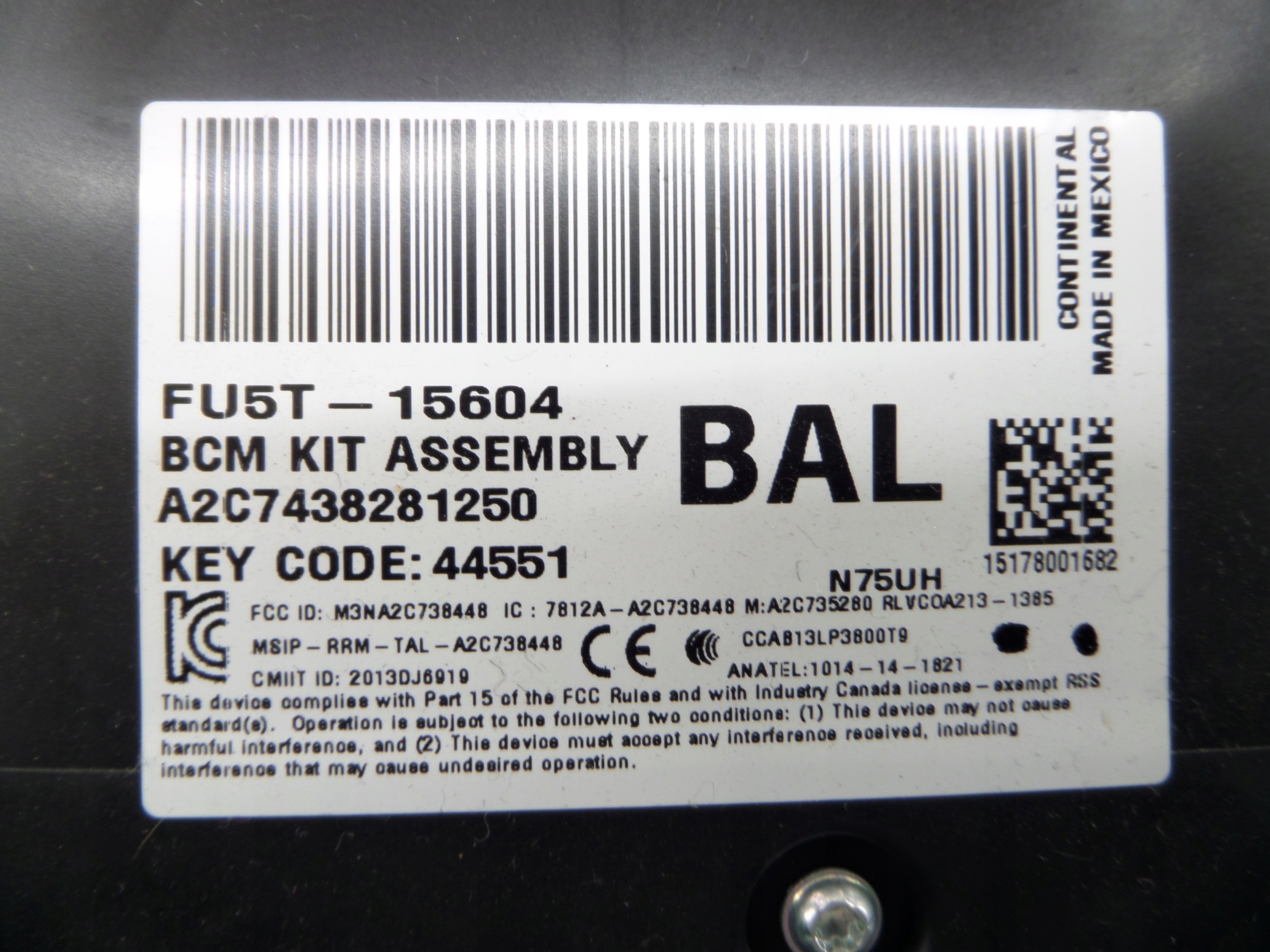 module BSI FORD FU5T-15604-DA