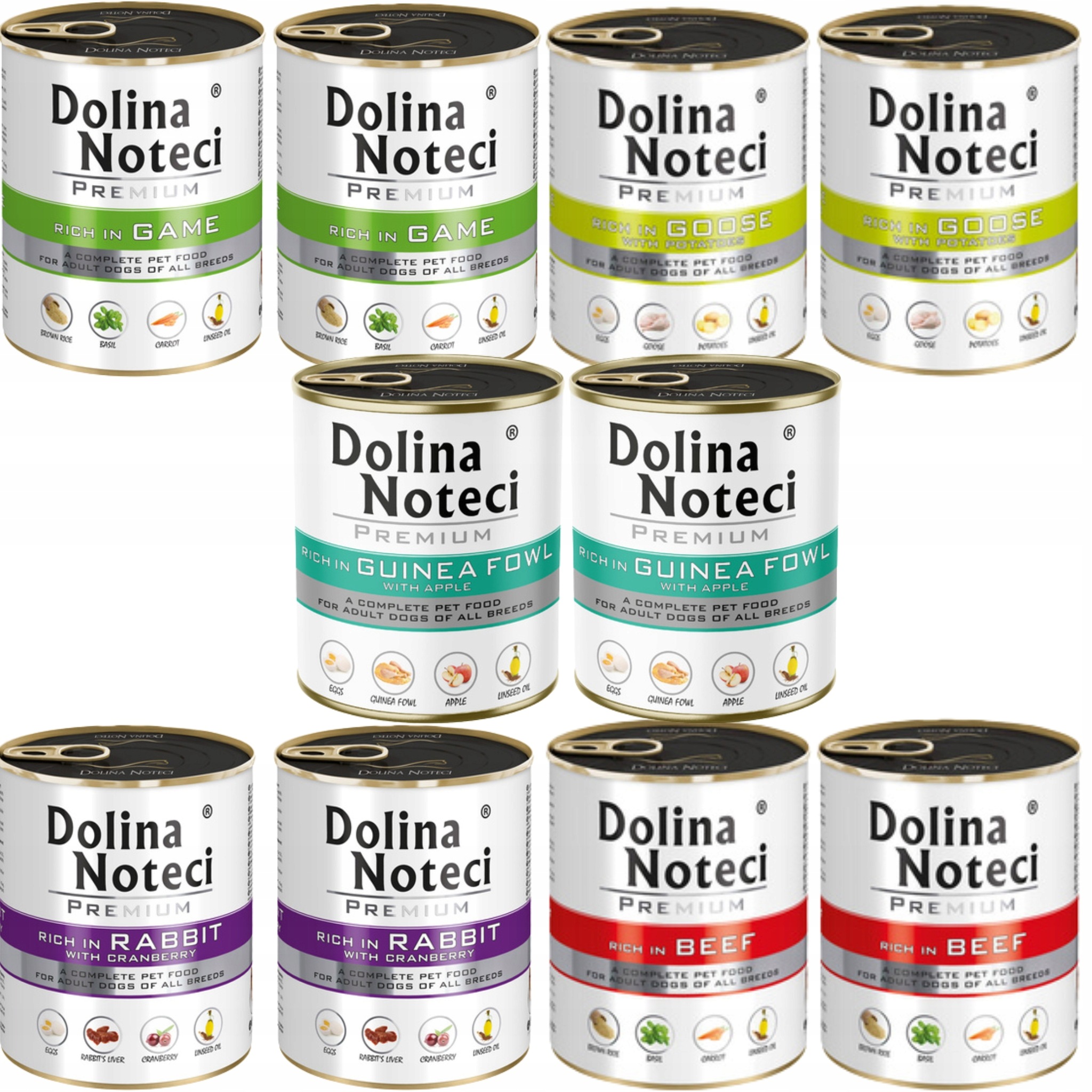 Dolina Noteci Premium MIX Smaków mokra karma dla psa 10x 800g