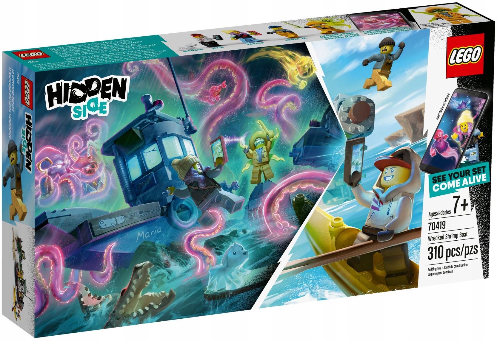 

Lego Hidden Side 70419 Wrak Łodzi Rybackiej Statek