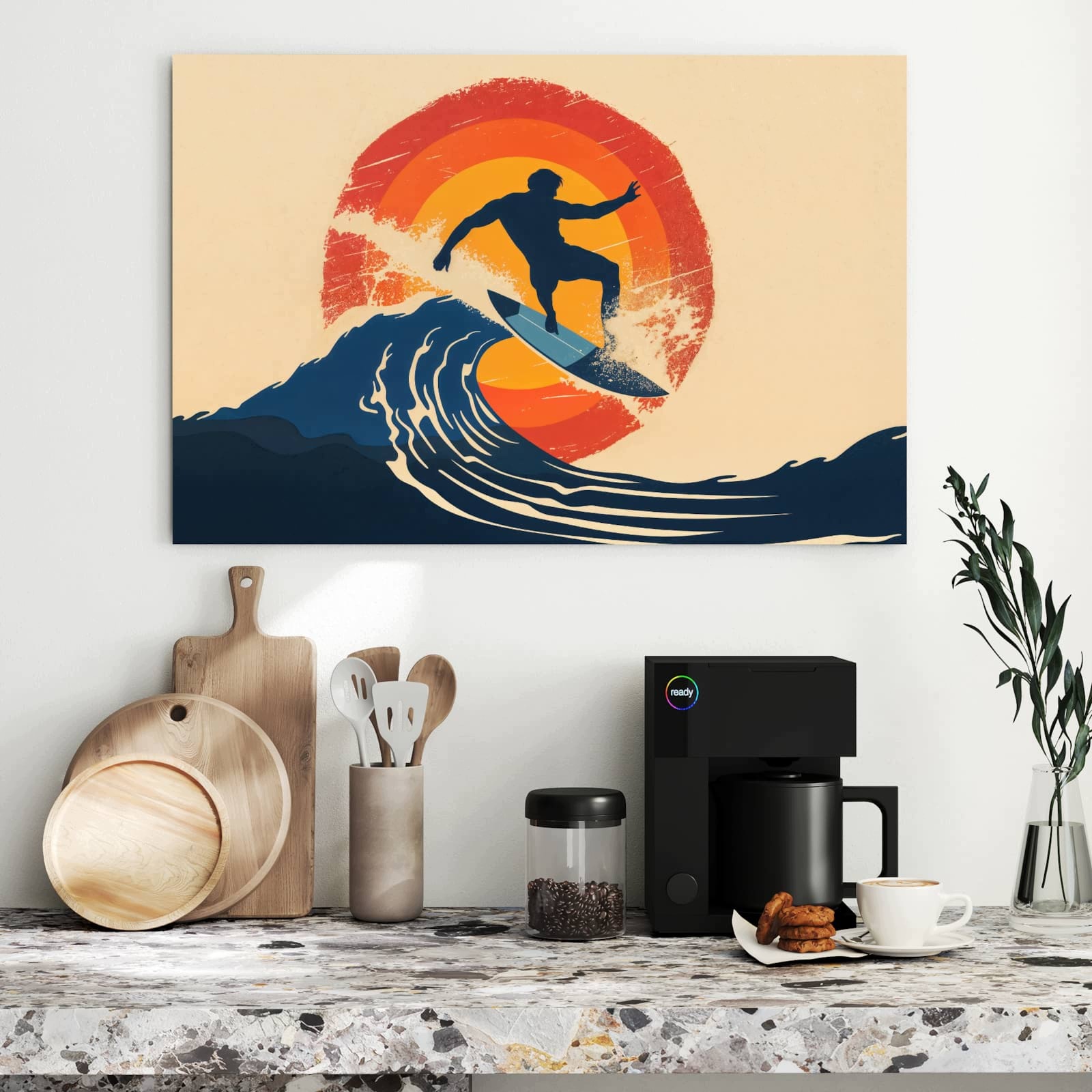 Magnetická tabule Vlna surfingová 90 × 60 cm