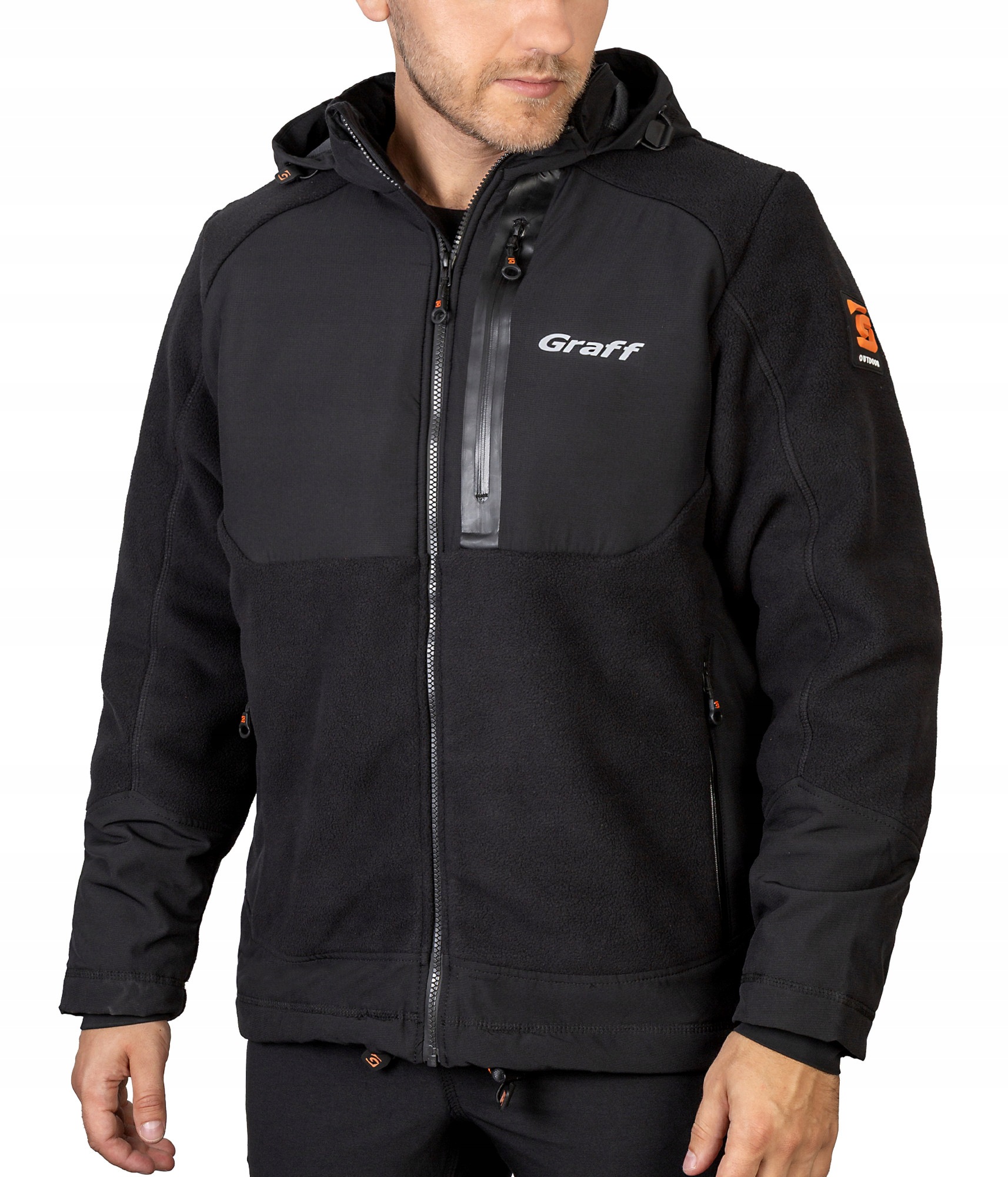 Kurtka Polarowa Graff 562-WS Czarny -4XL