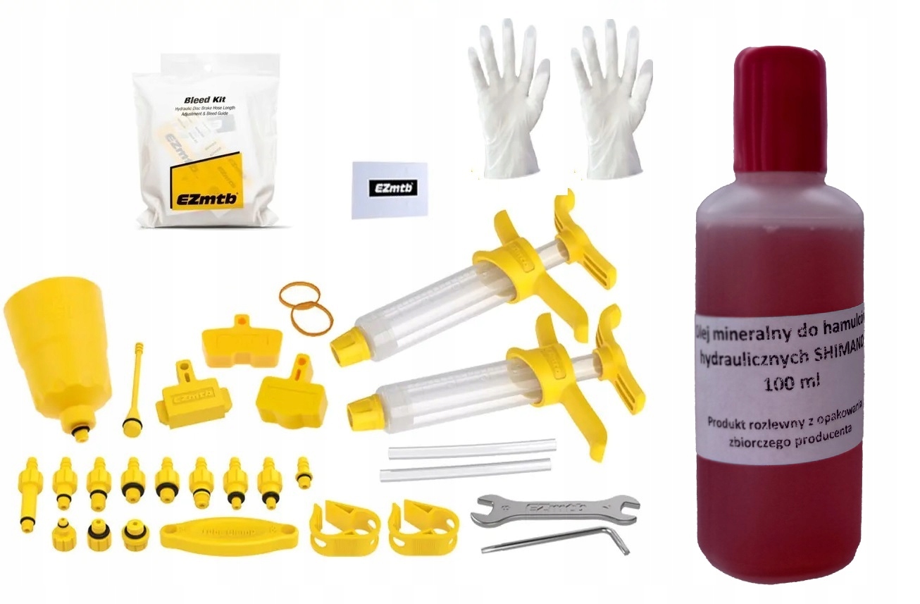 Zestaw Do Odpowietrzania Hydraulicznych Hamulców Shimano Tektro olej 100ml