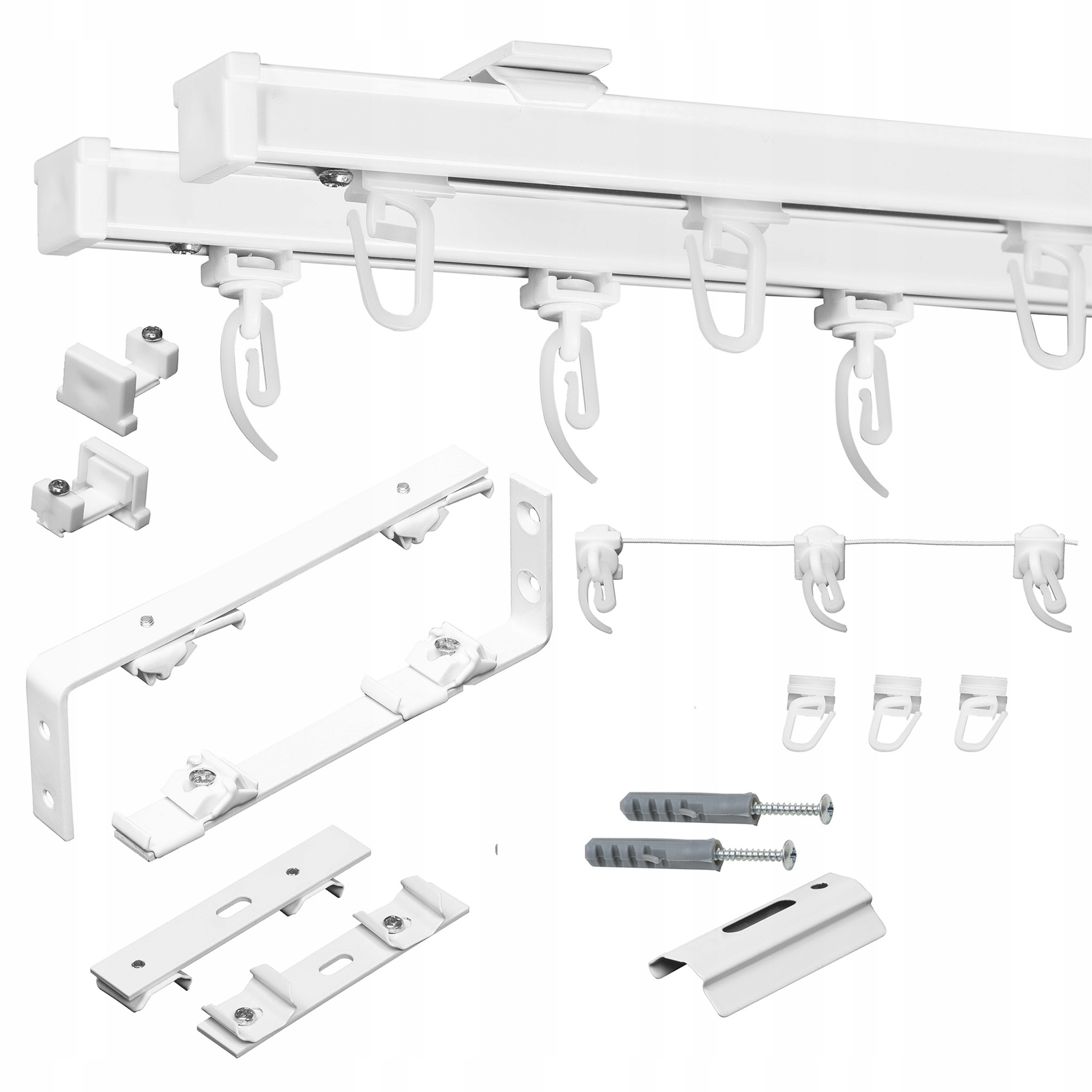 

Aluminiowy Karnisz Ks Komplet 2-tory Wymiar 220 cm
