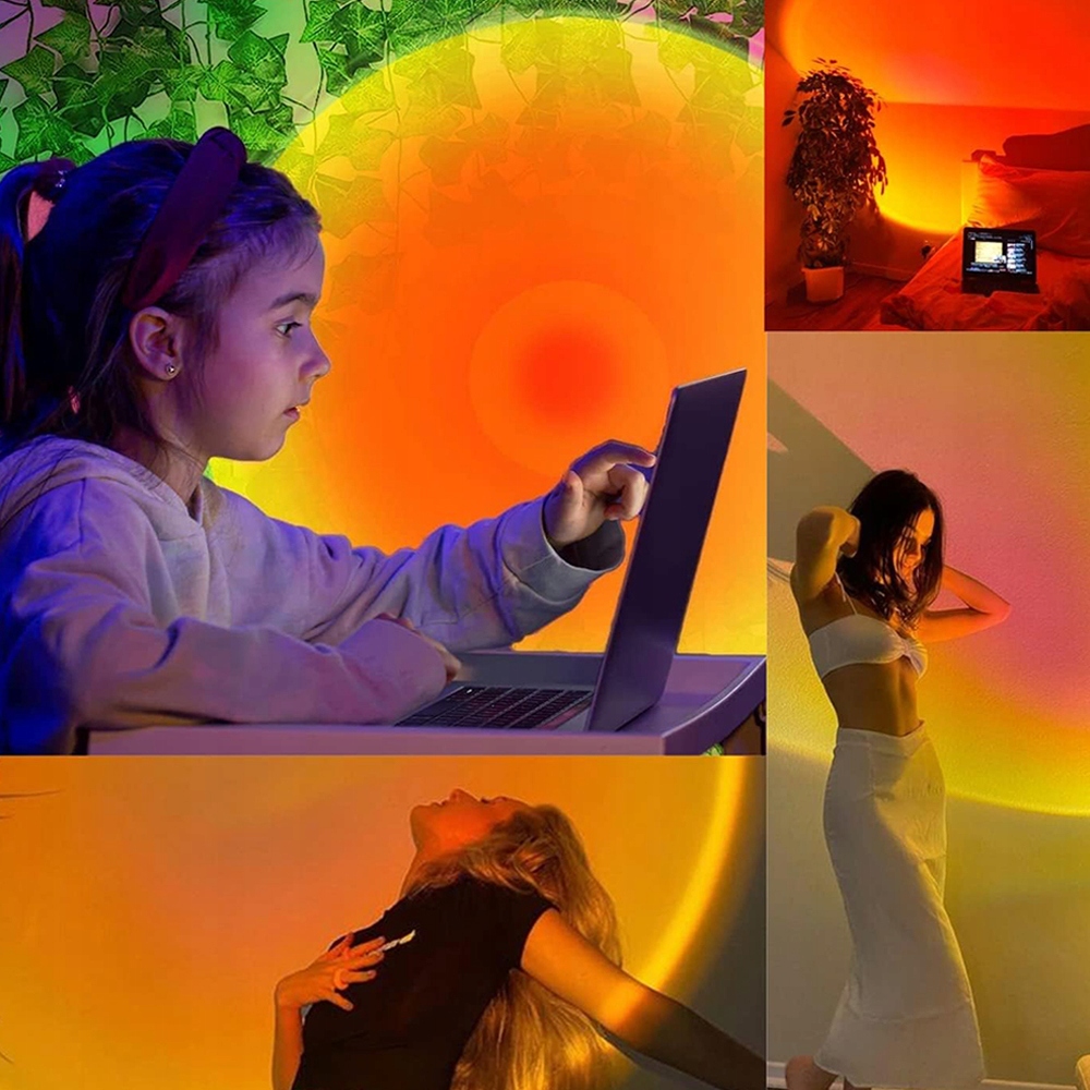 LAMPKA PROJEKCYJNA SUNSET LAMPA NOCNA ZACHÓD SŁOŃCA RGB SMART PILOT APP Kod producenta 6LT0090123