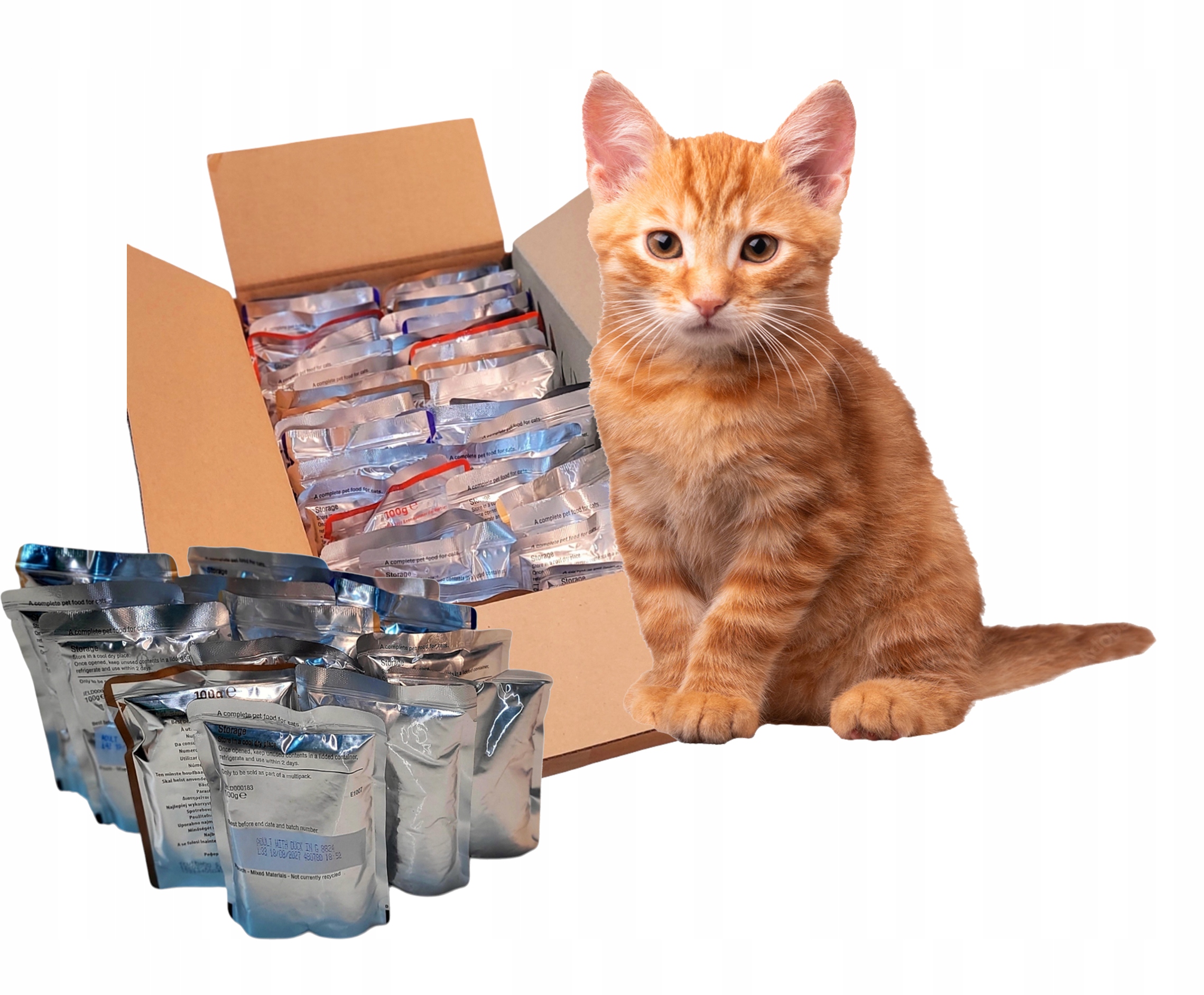 Levně Mokré krmivo pro kočky MIX (70 sáčků)