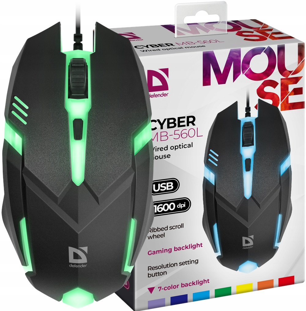 

Mysz myszka Gamingowa Dla Graczy Rgb Led 1200 Dpi