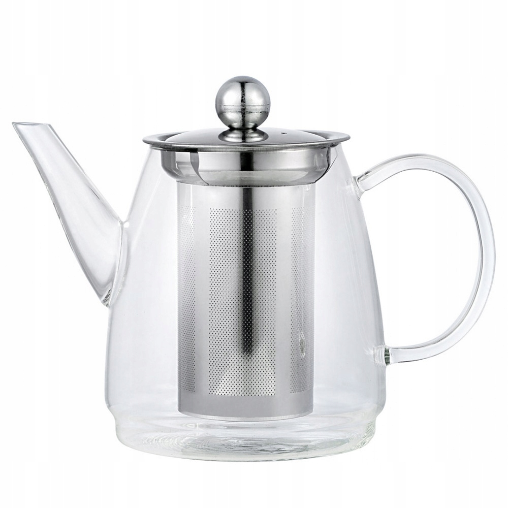 

Szklany Dzbanek Z Zaparzaczem Do Herbaty Ziół 0,9L