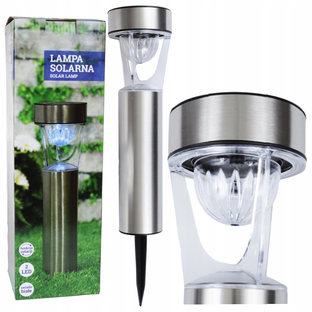 

Lampa Ogrodowa Solarna Rocyjna Obrotowa 42CM