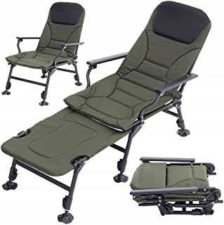 Łóżko Wędkarskie Karpiowe Fotel Karpiowy z Dostawką Mocny do 160kg