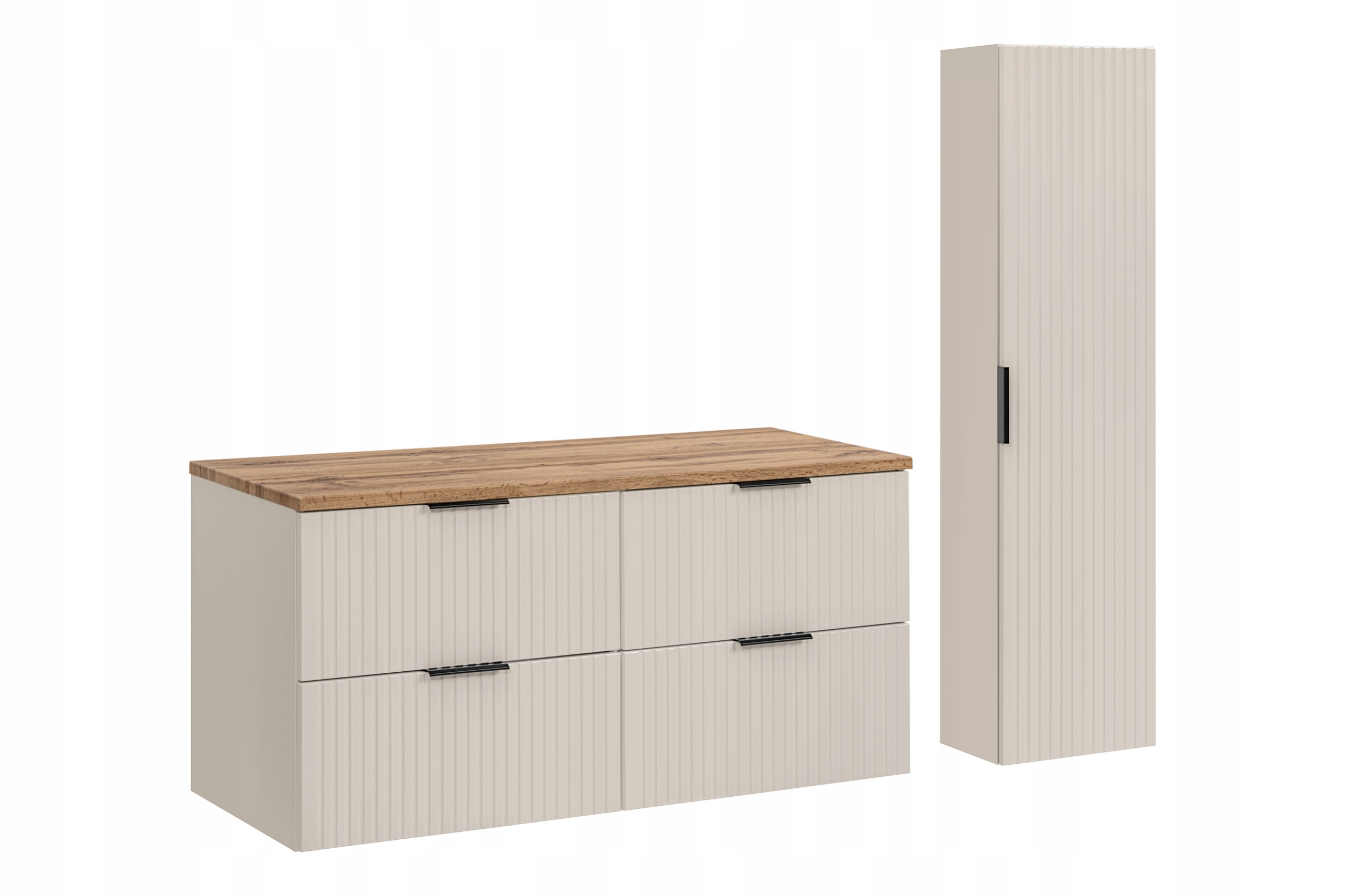 Nábytková sada 120 cm s vysokou deskou a skříňkou