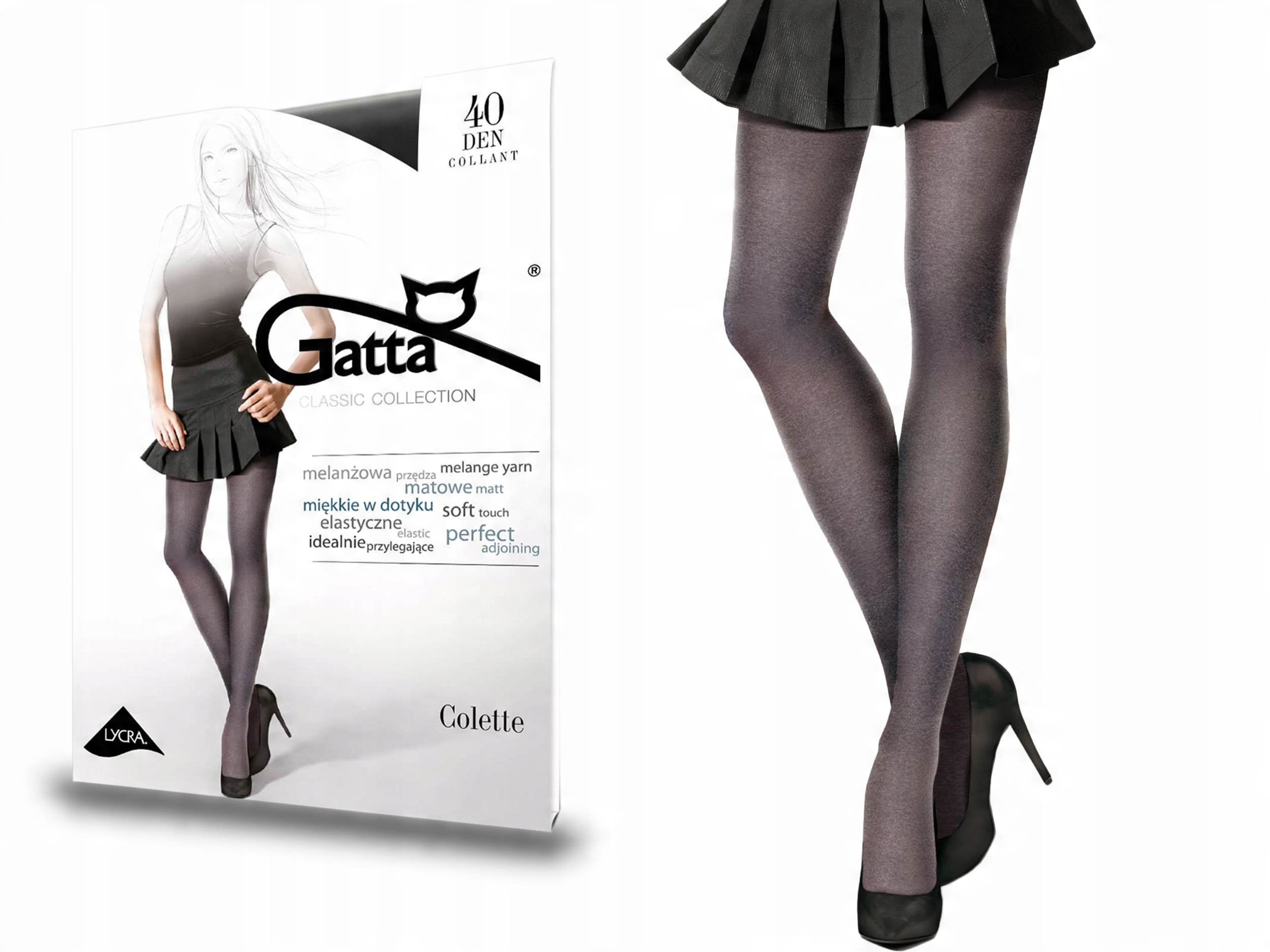 

Gatta Colette 1 rajstopy damskie, m2 grafit, 2-S