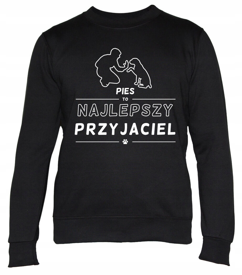 Pánská Mikina Pes je nejlepší přítel XL Černá Dárek pro chlapce