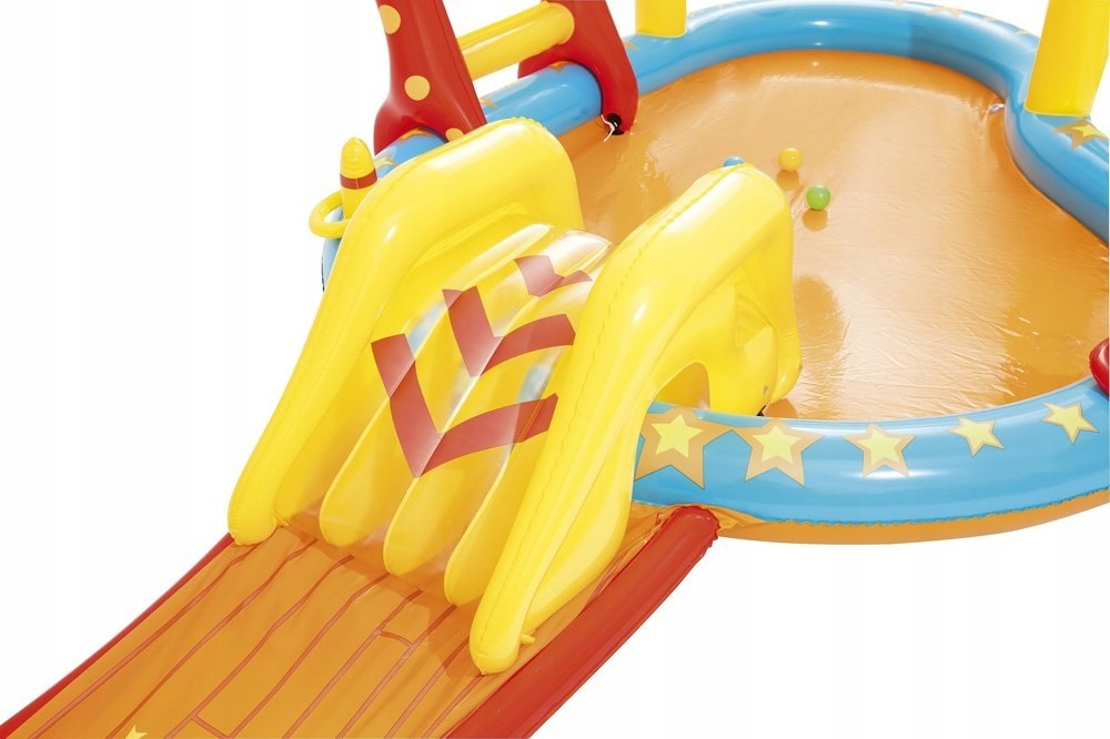 Basen dmuchany PLAC ZABAW KRĘGLE zjeżdżalnia 435cm Wysokość 1 cm