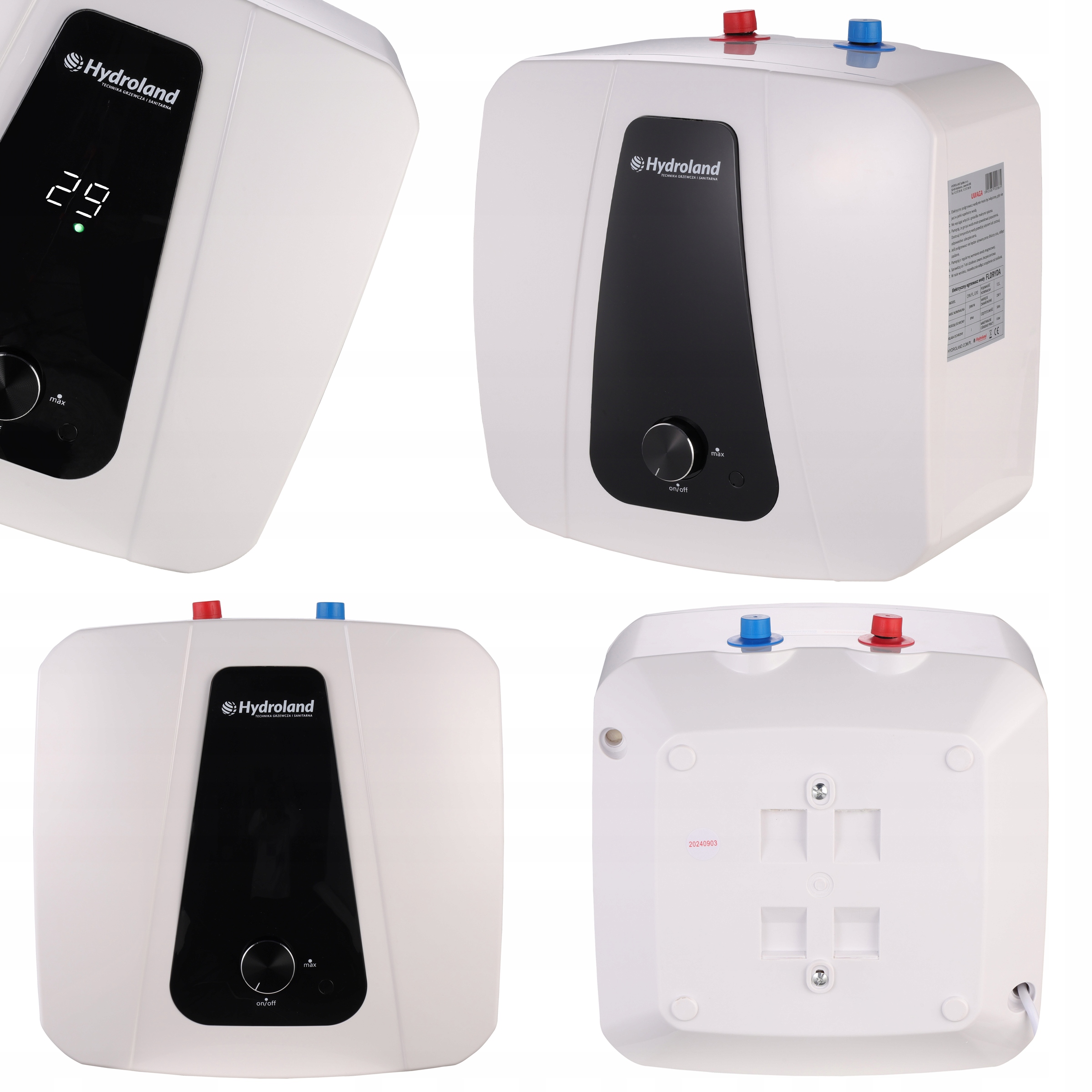 Elektrický Ohřívač Vody 10 L Horní Podumyvadlový Ohřívač Bojler 2000 W