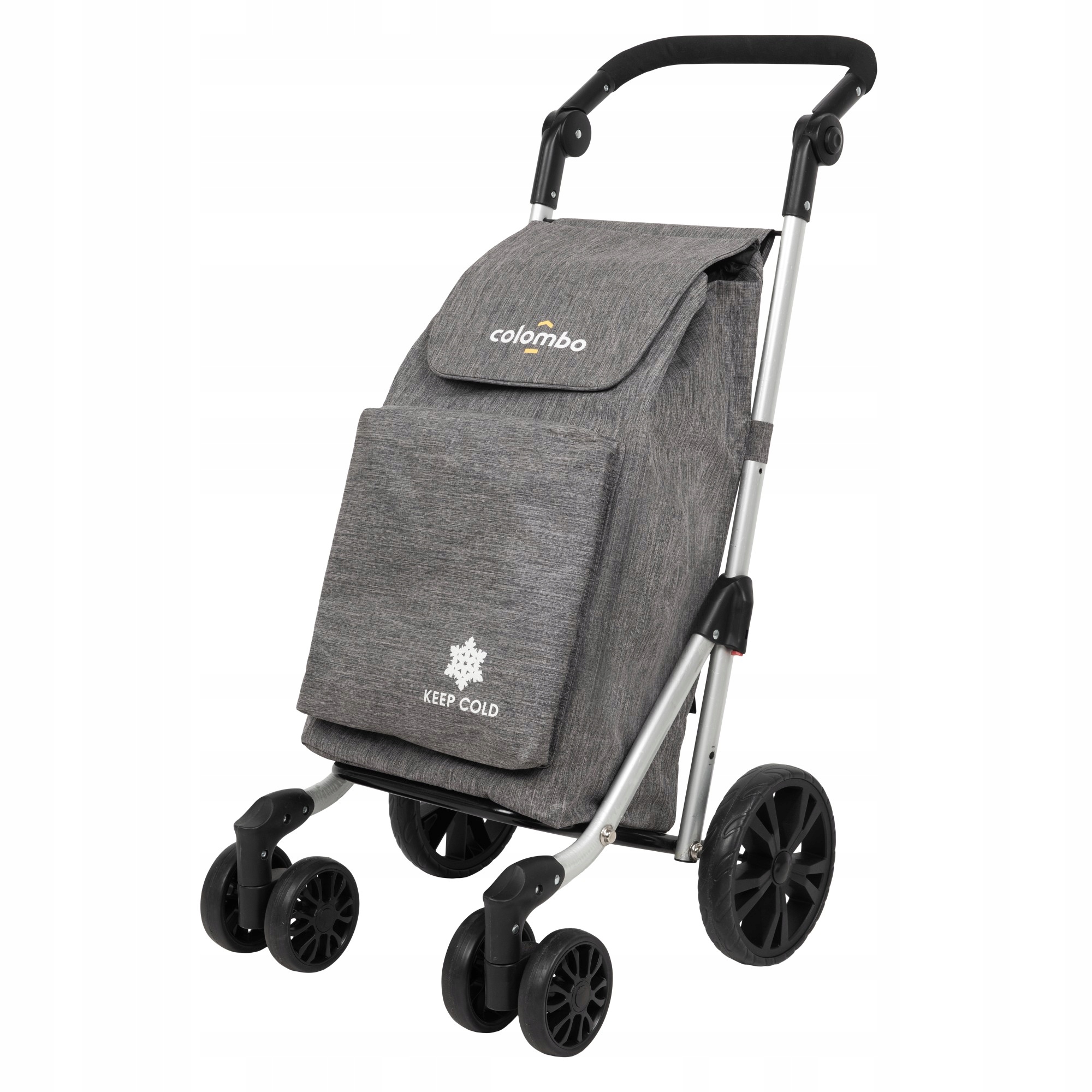 Nafukovací Nákupní Vozík Pro Trolly Colombo S Otočnými Kolečky, Šedý, Voděodolný