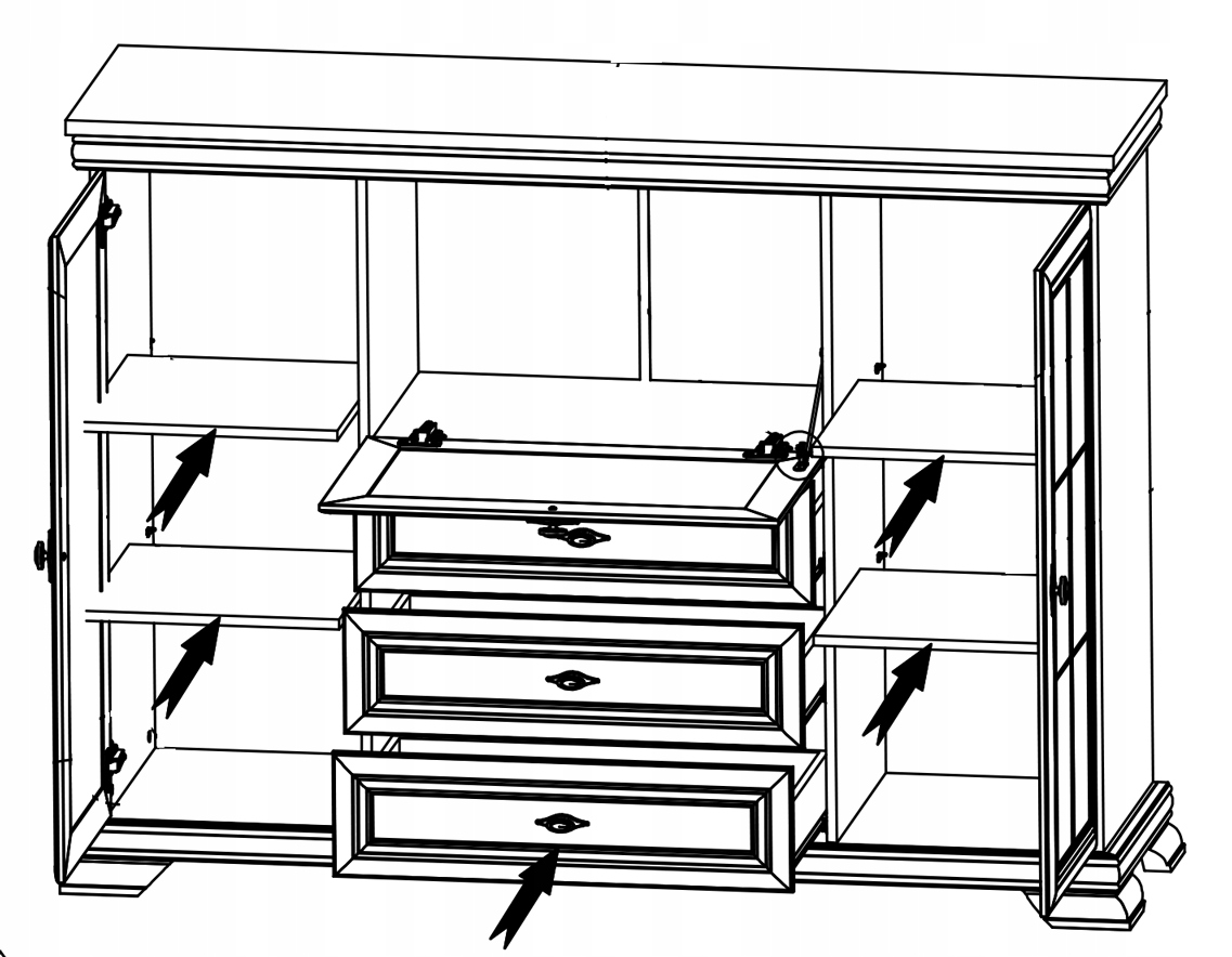 Komoda KORA KK6,sosna andersen, GAŁA MEBLE,GRATISY Kod producenta KORA KK6
