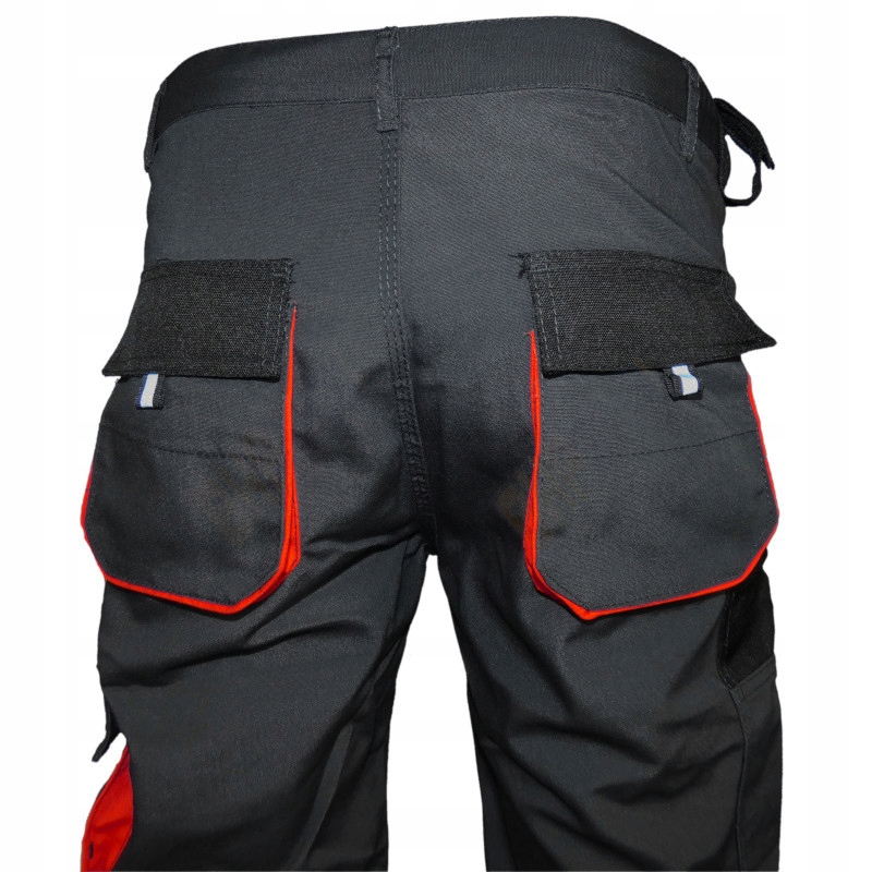 SPODNIE ROBOCZE MOCNE MONTERSKIE CZARNE BHP 60 Wzór dominujący bez wzoru