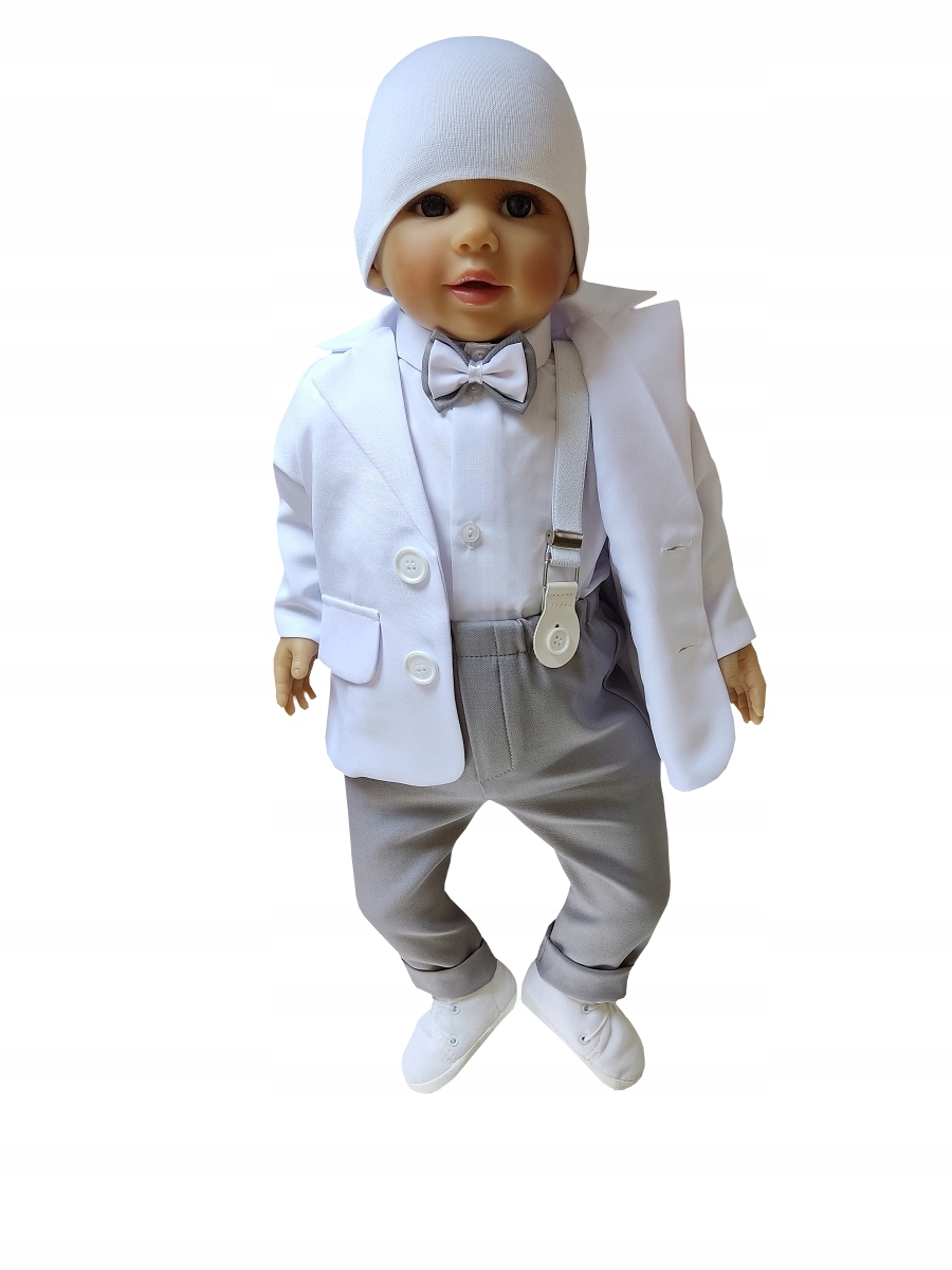 Ubranko do chrztu garniturek niemowlęcy komplet zestaw chrzest ubranka R68