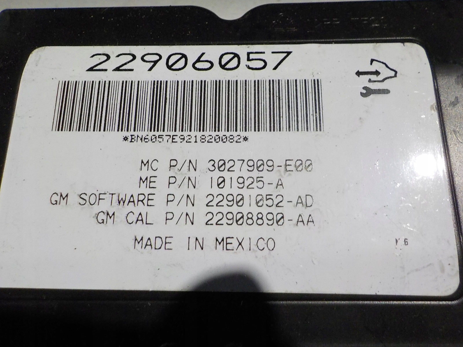 OPEL INSIGNIA module bonnet control unit 22906057 module IOI
