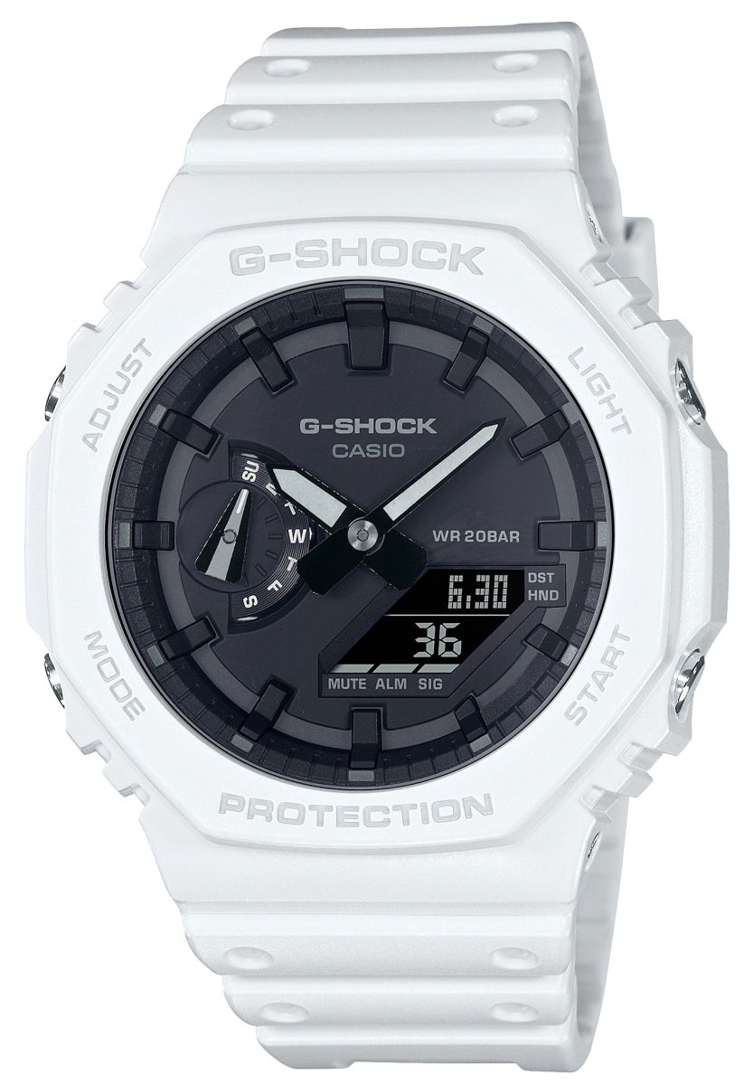 Bílé pánské sportovní hodinky Casio G-Shock GA-2100 Gwar.3+3L Zibi Gravírování